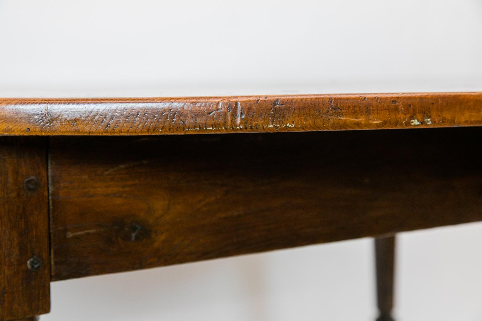 19th Century English Oval Pine Kitchen Table