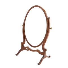 English oval swinger mirror on stand, 1800-25