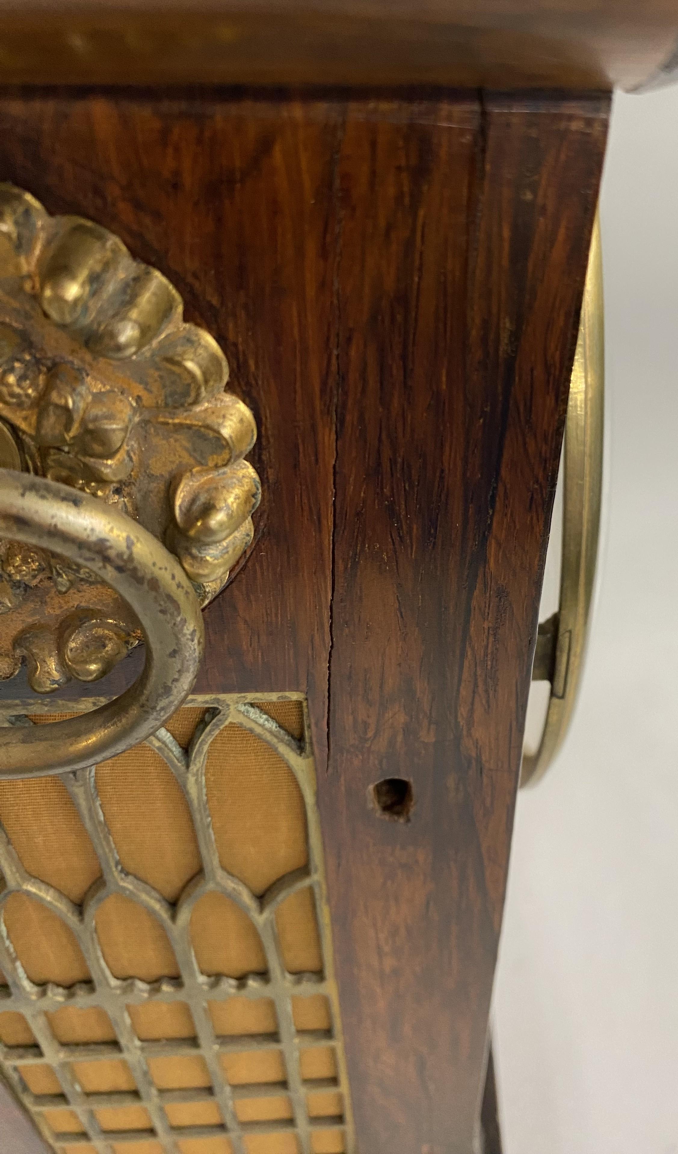 English Pagoda Top Rosewood Bracket Clock by Walsh, Newbury  c 1825 8