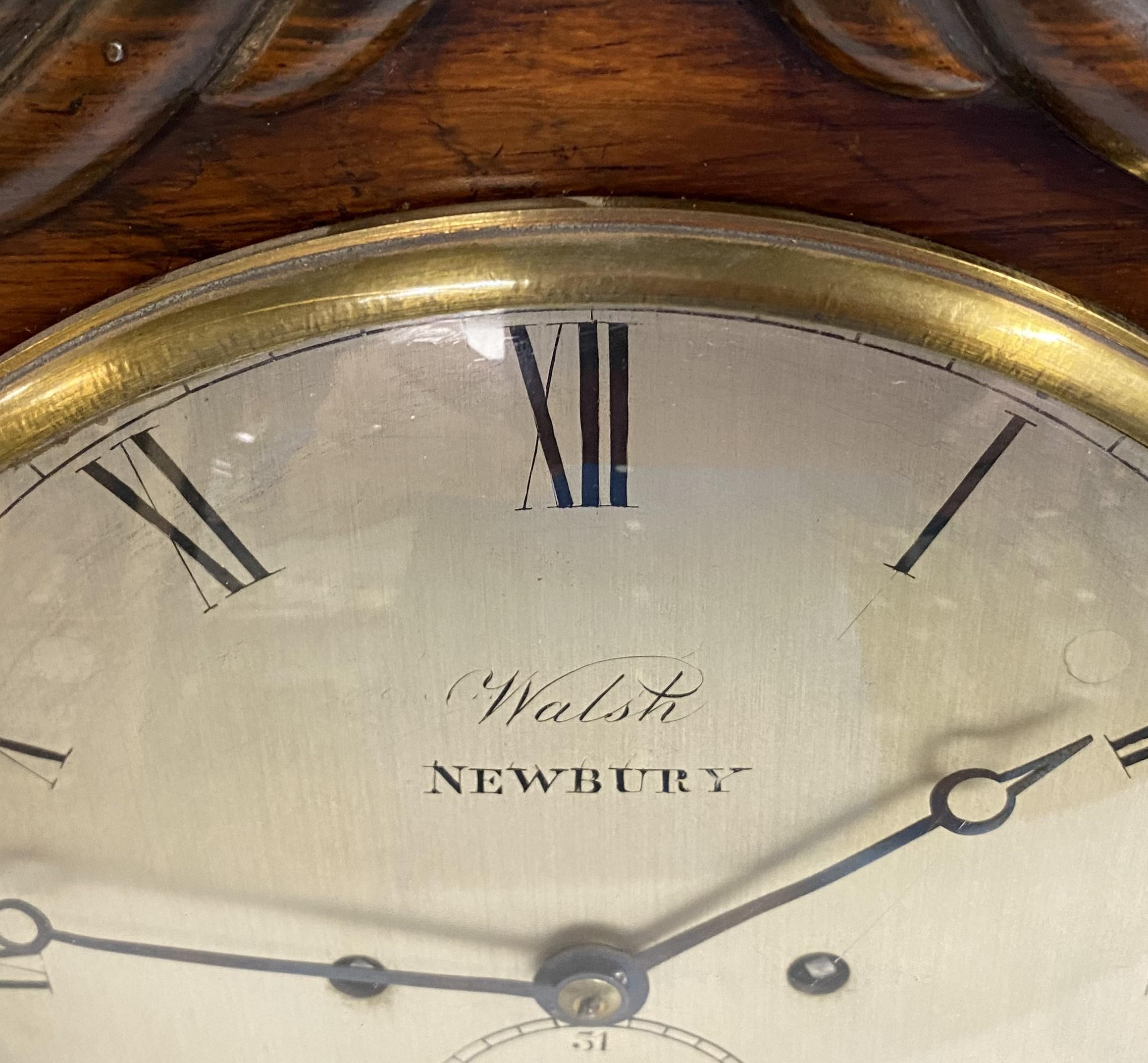 English Pagoda Top Rosewood Bracket Clock by Walsh, Newbury  c 1825 2