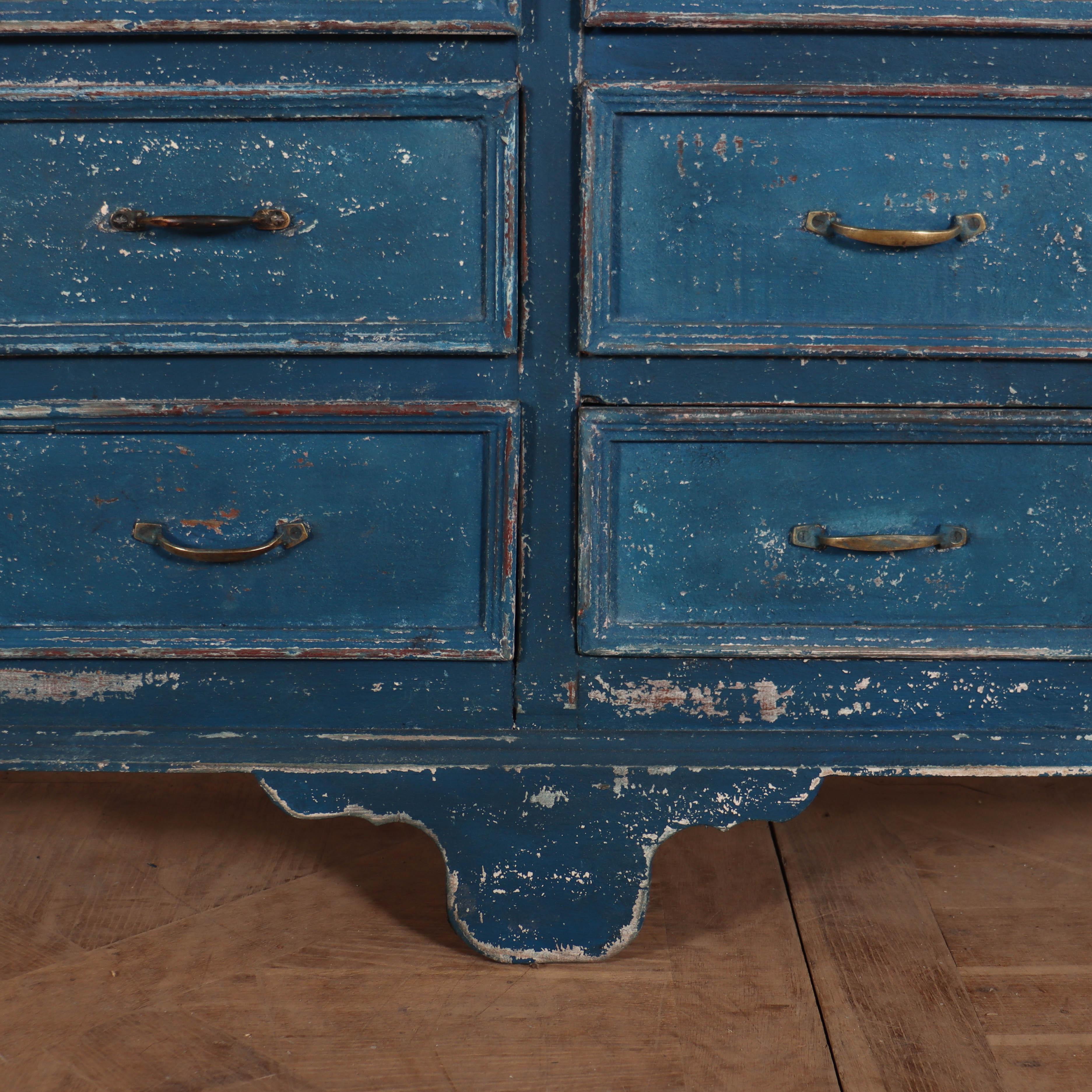 19th Century English Painted Base of Drawers For Sale