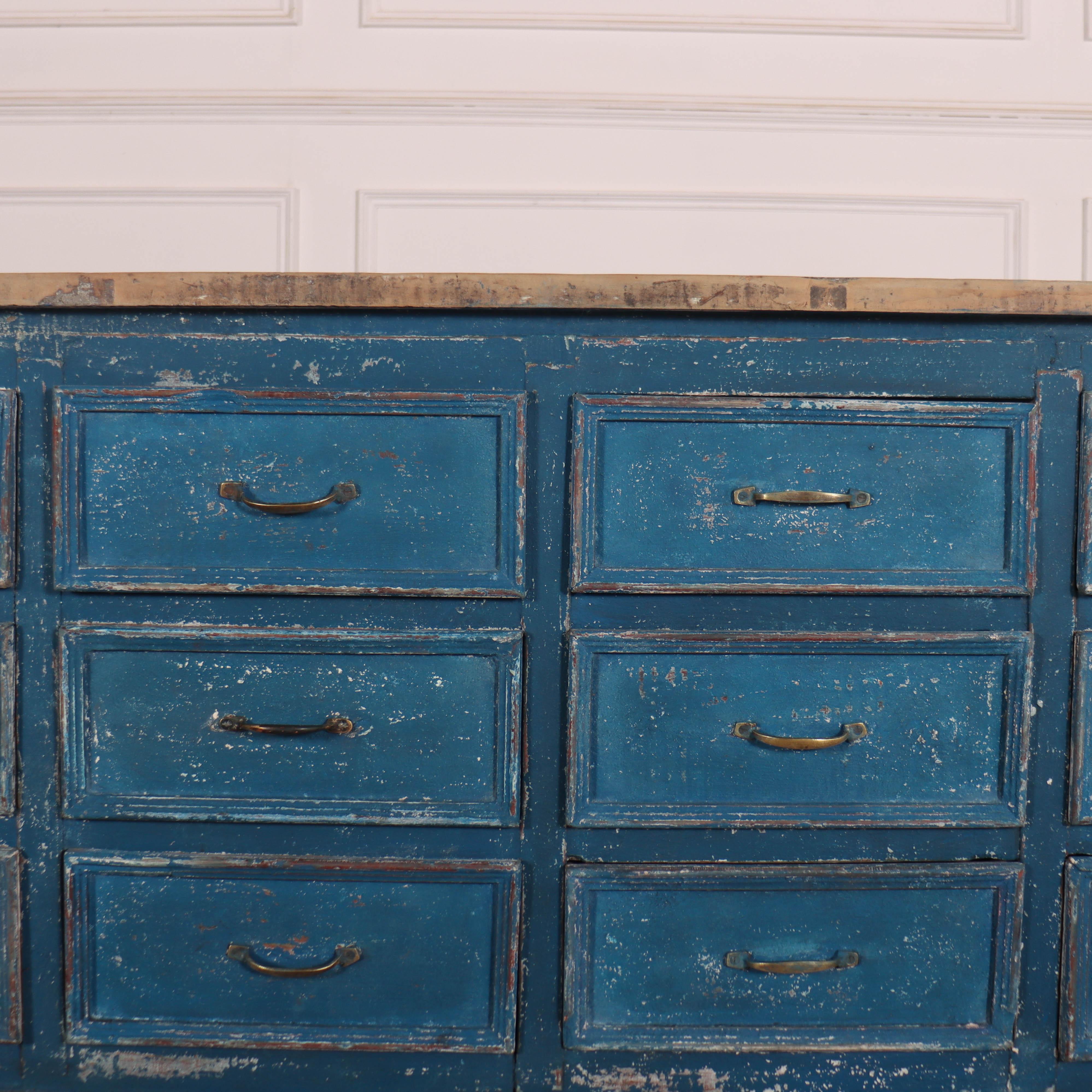 Pine English Painted Base of Drawers For Sale