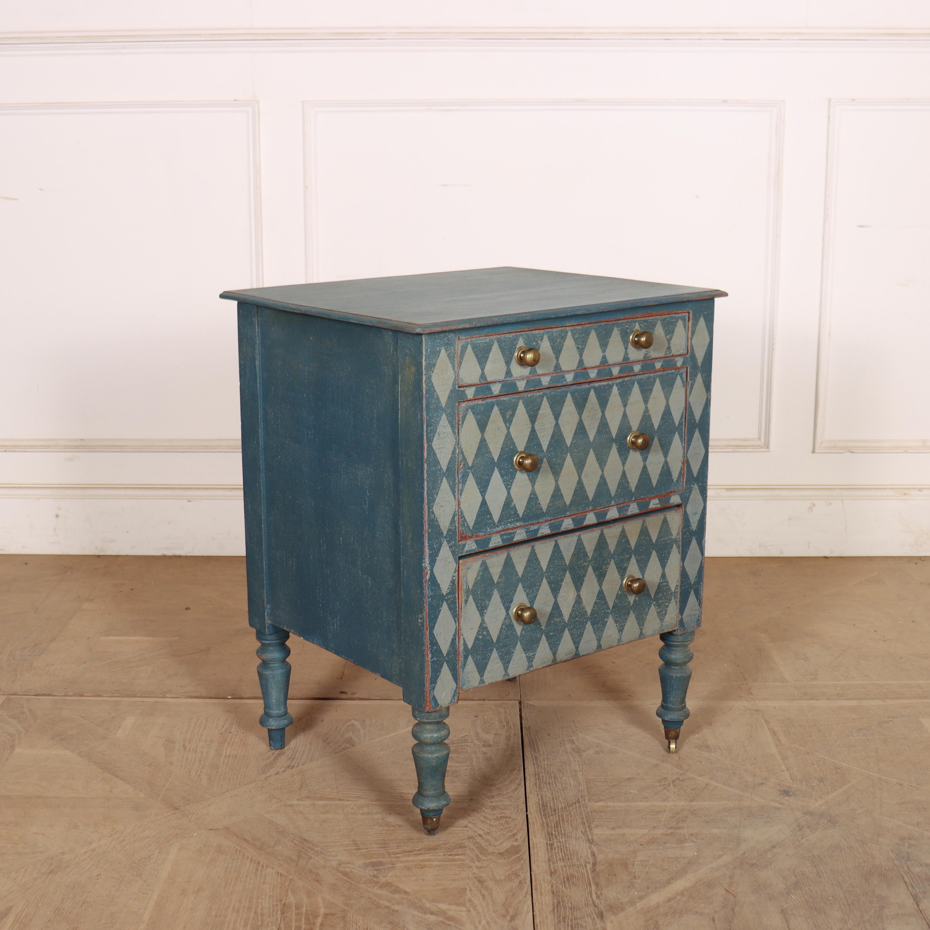 Interesting 19th century English three drawer decorative painted oak bedside chest. 1850.


Code: 8953

Dimensions:
W: 23.5