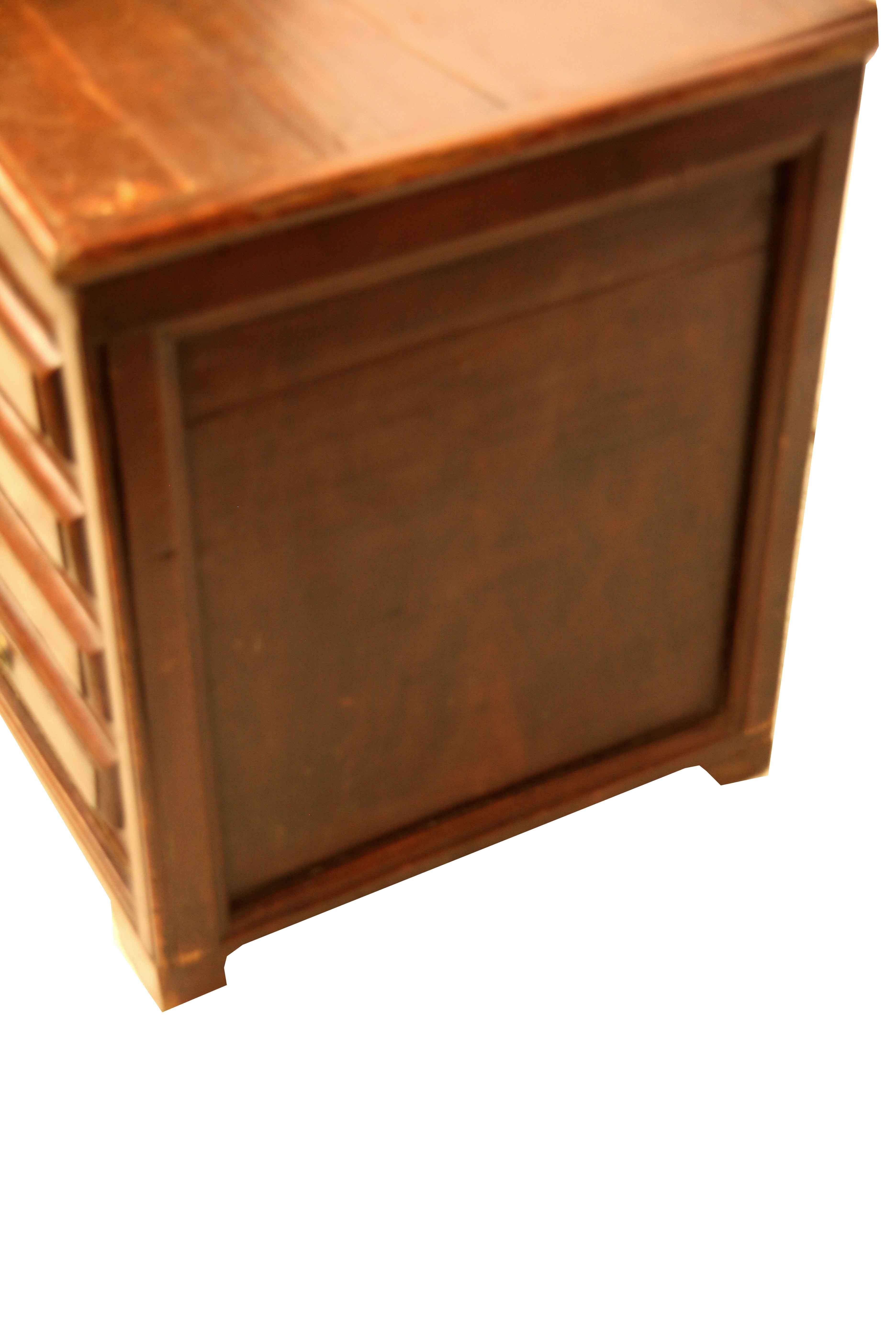 Faux Bois English Painted Blanket Chest For Sale