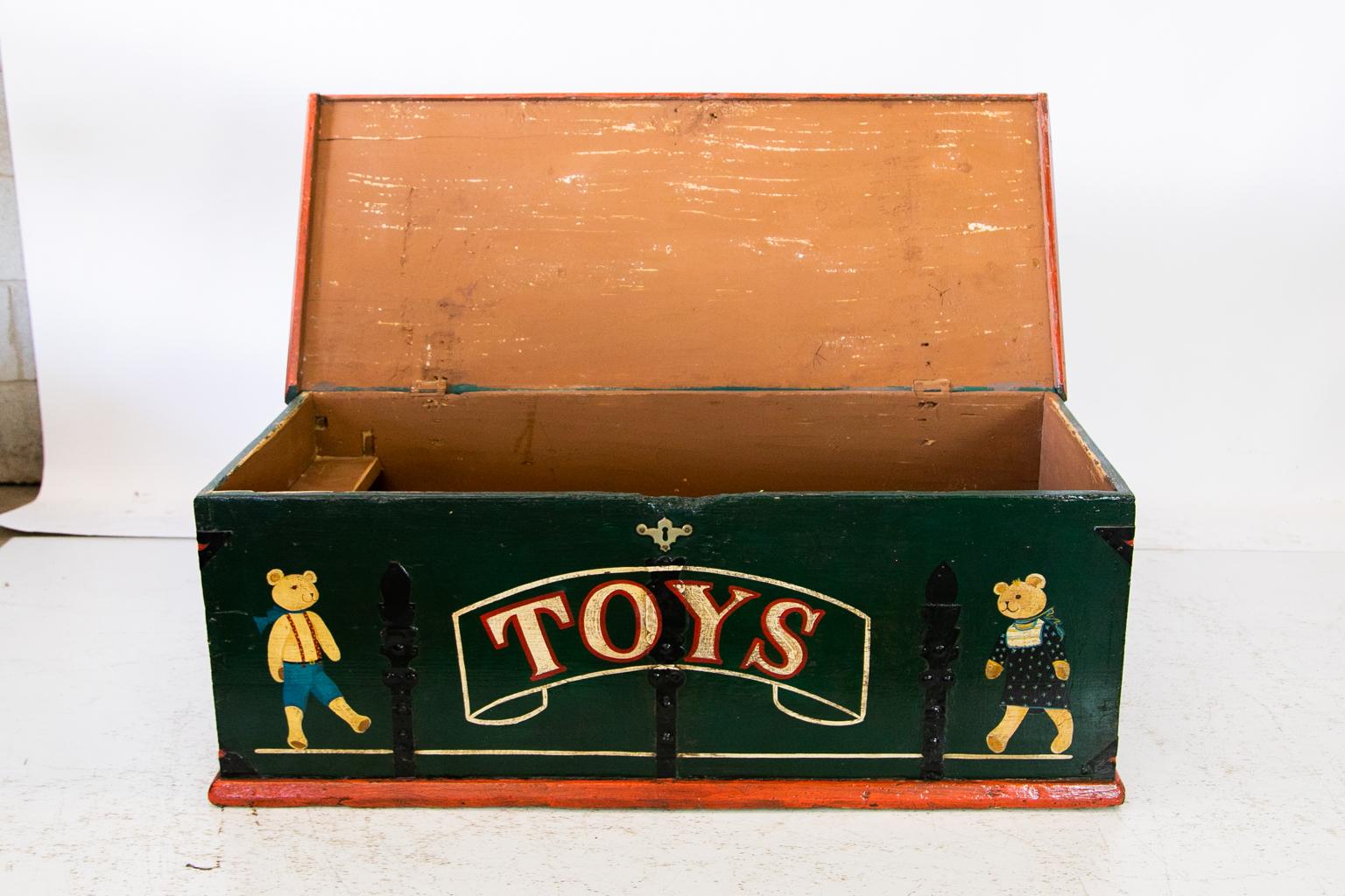 English Painted Blanket/Toy Chest  1