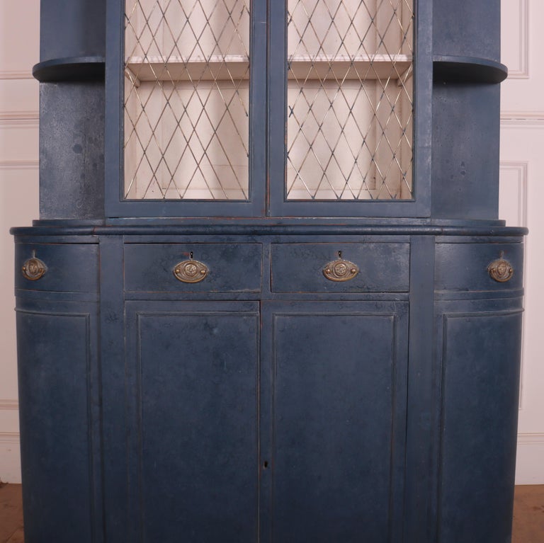 English Painted Bookcase For Sale at 1stDibs