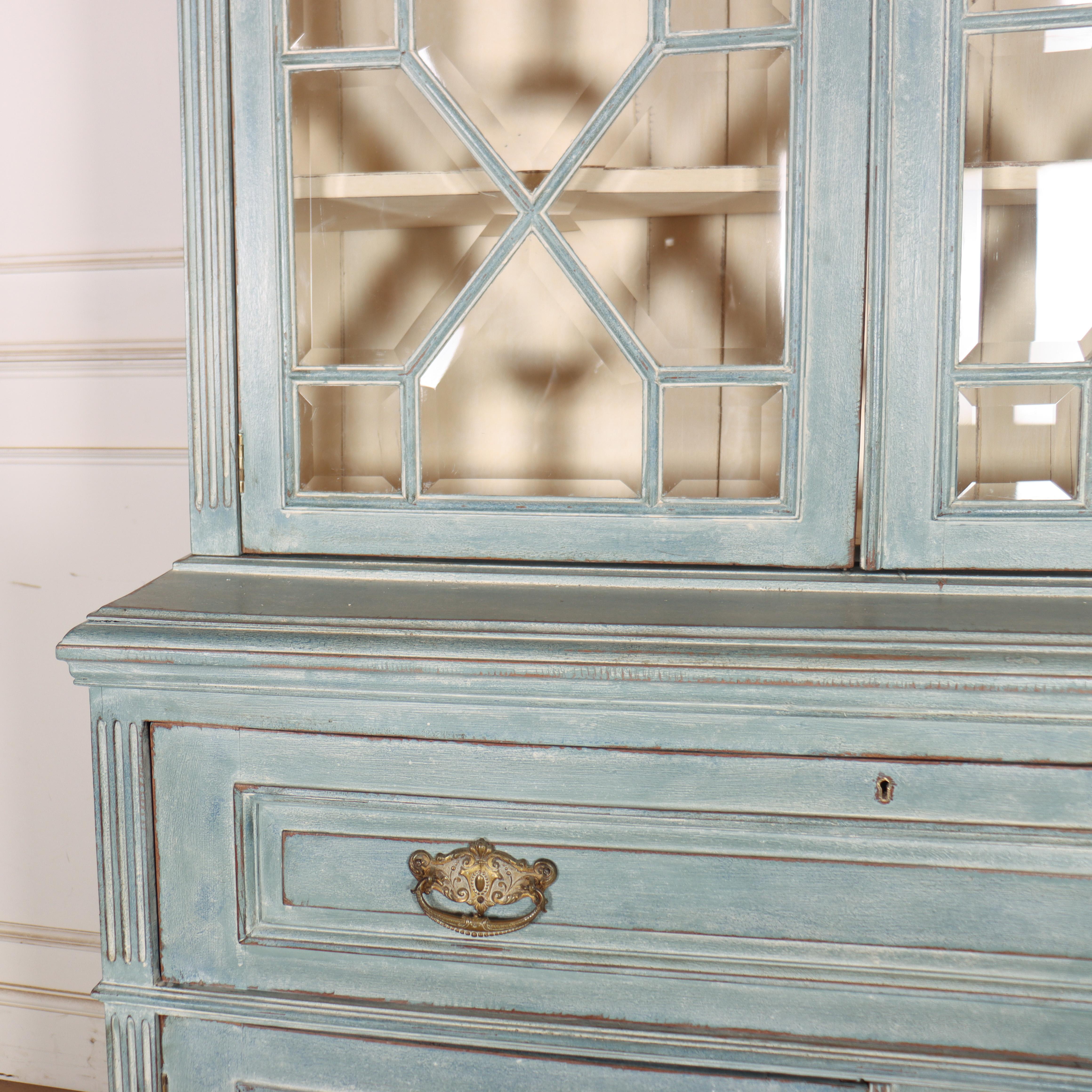 Secretaire de librería pintado a la inglesa en Bueno estado para la venta en Leamington Spa, Warwickshire
