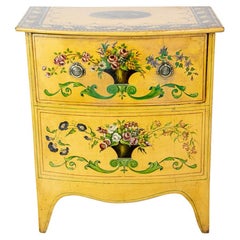 English Painted Bow Front Commode