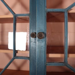 English Painted Breakfront Bookcase