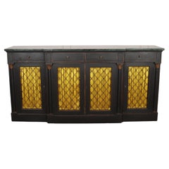 Antique English Painted Breakfront Dresser Base