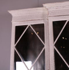 English Painted Breakfront Library Bookcase