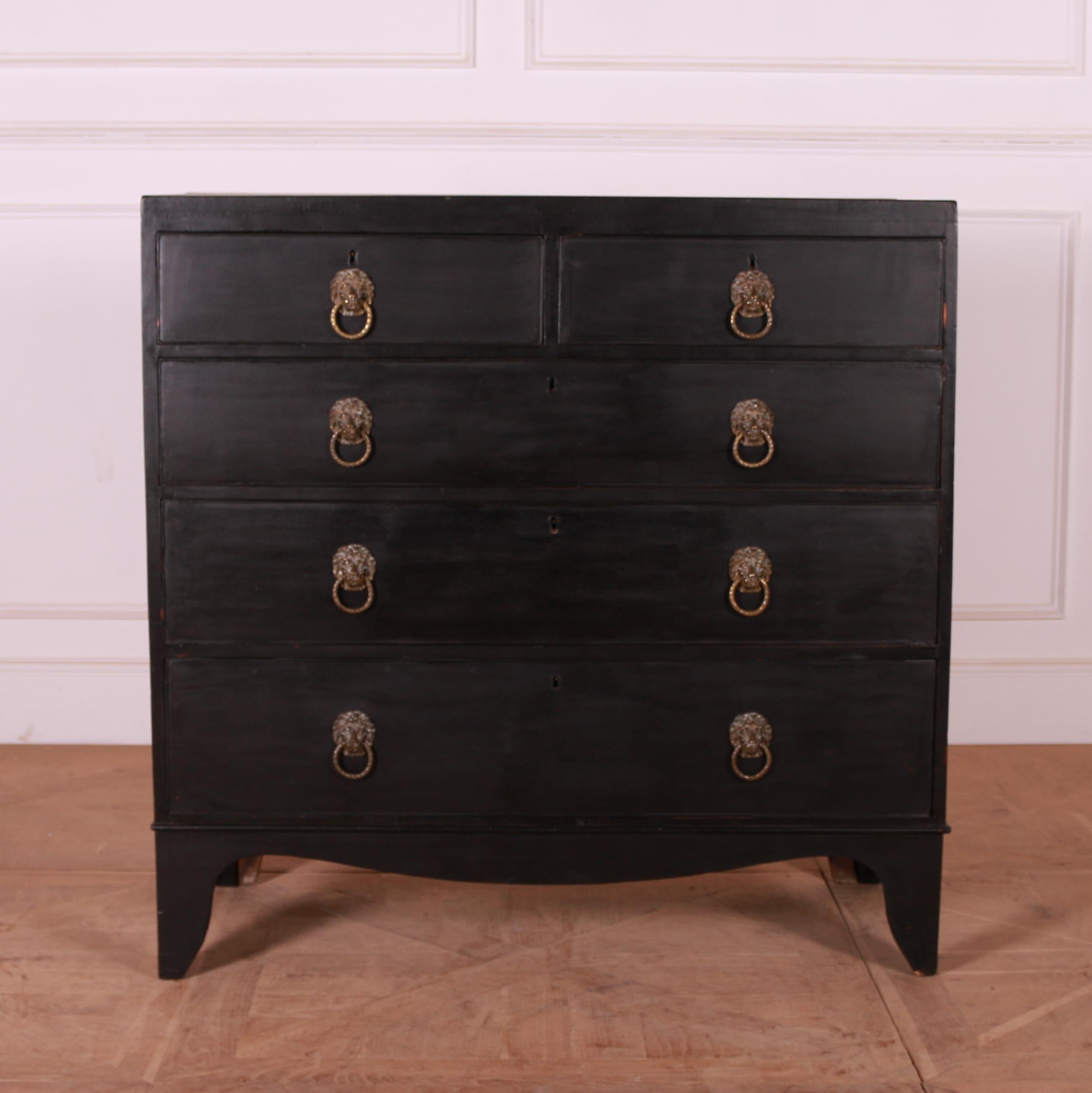 Early 19th C English painted oak chest of drawers. 1830.

Reference: 7708

Dimensions
42 inches (107 cms) Wide
19 inches (48 cms) Deep
41.5 inches (105 cms) High