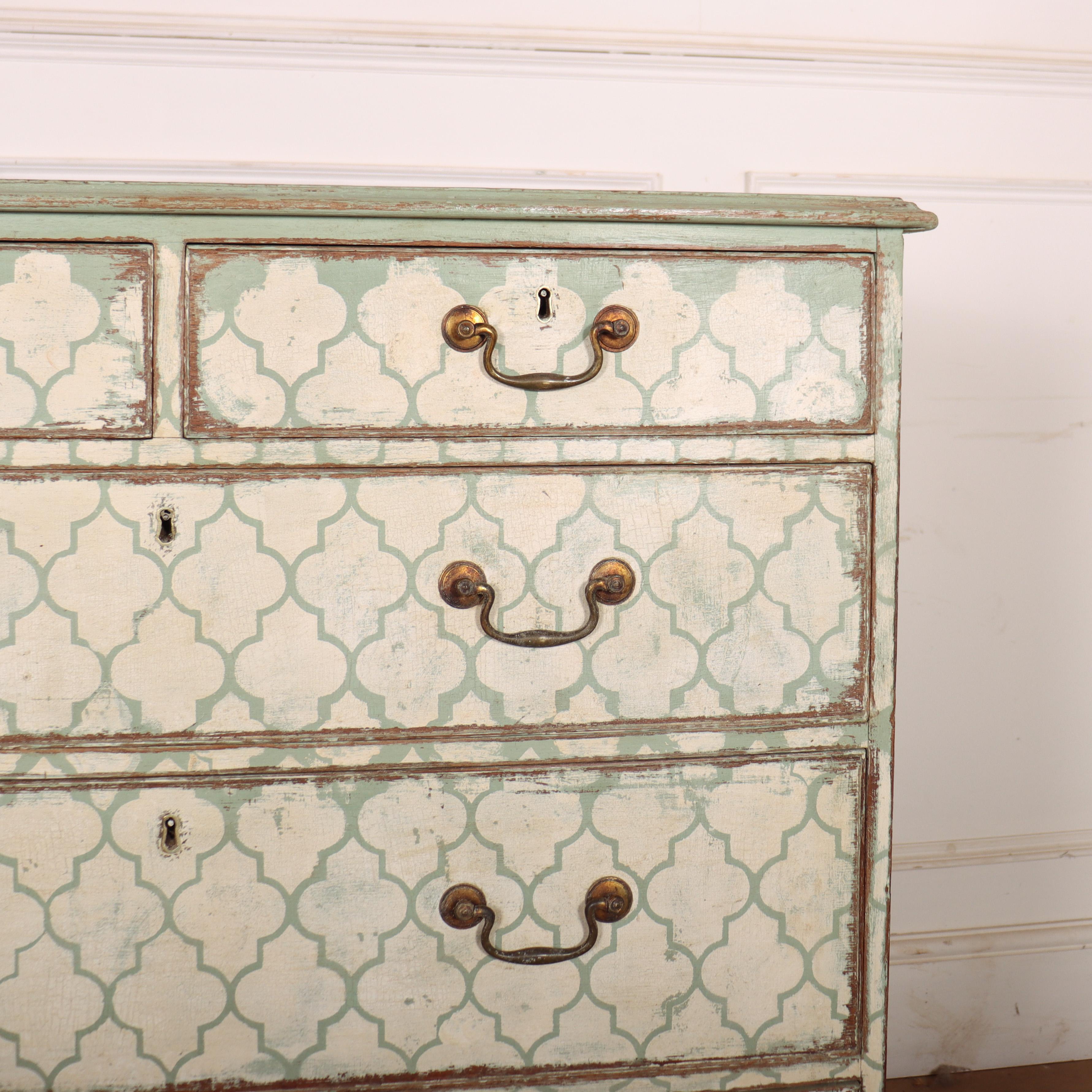 George III English Painted Chest of Drawers For Sale