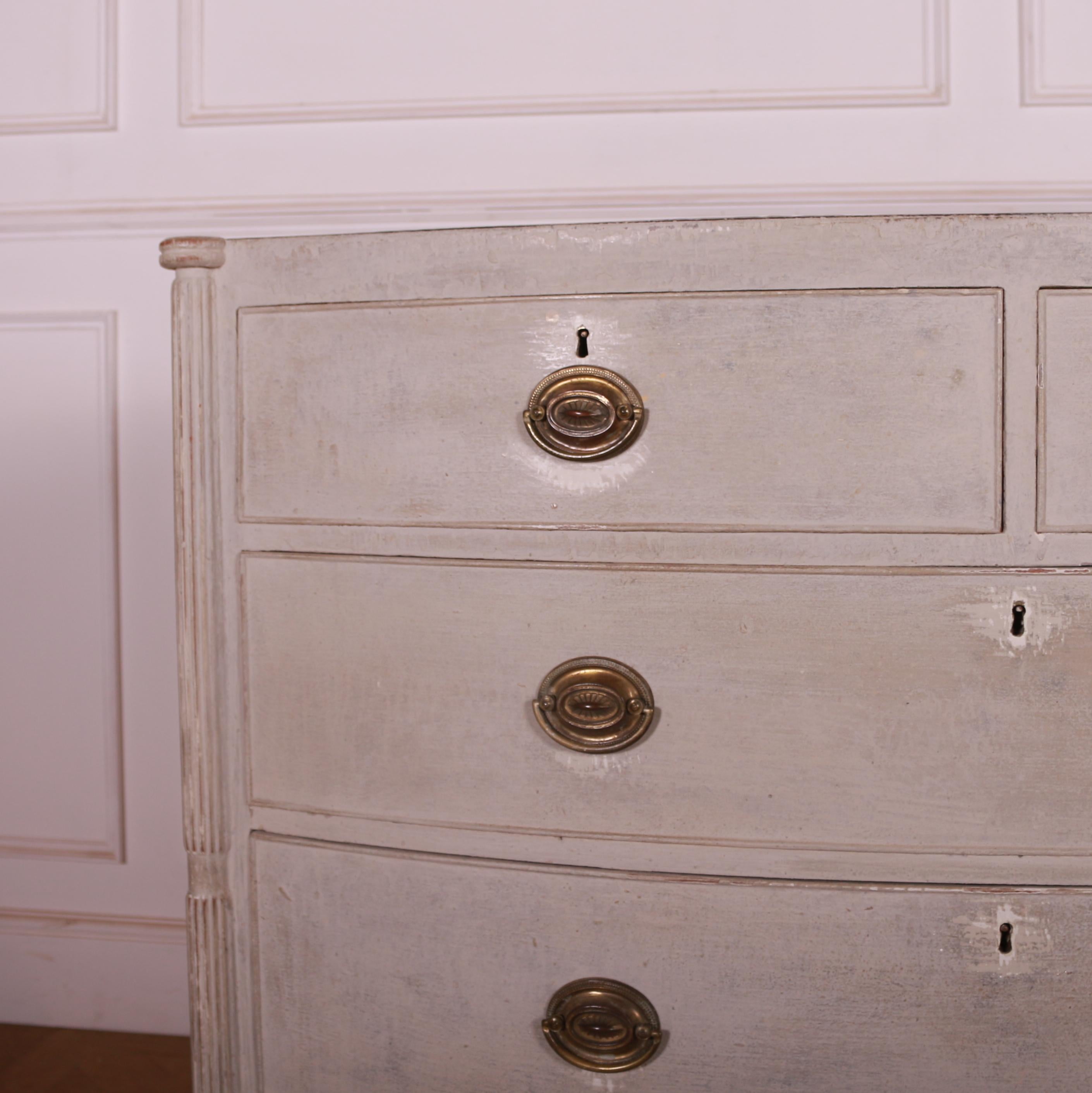 19th Century English Painted Chest of Drawers For Sale