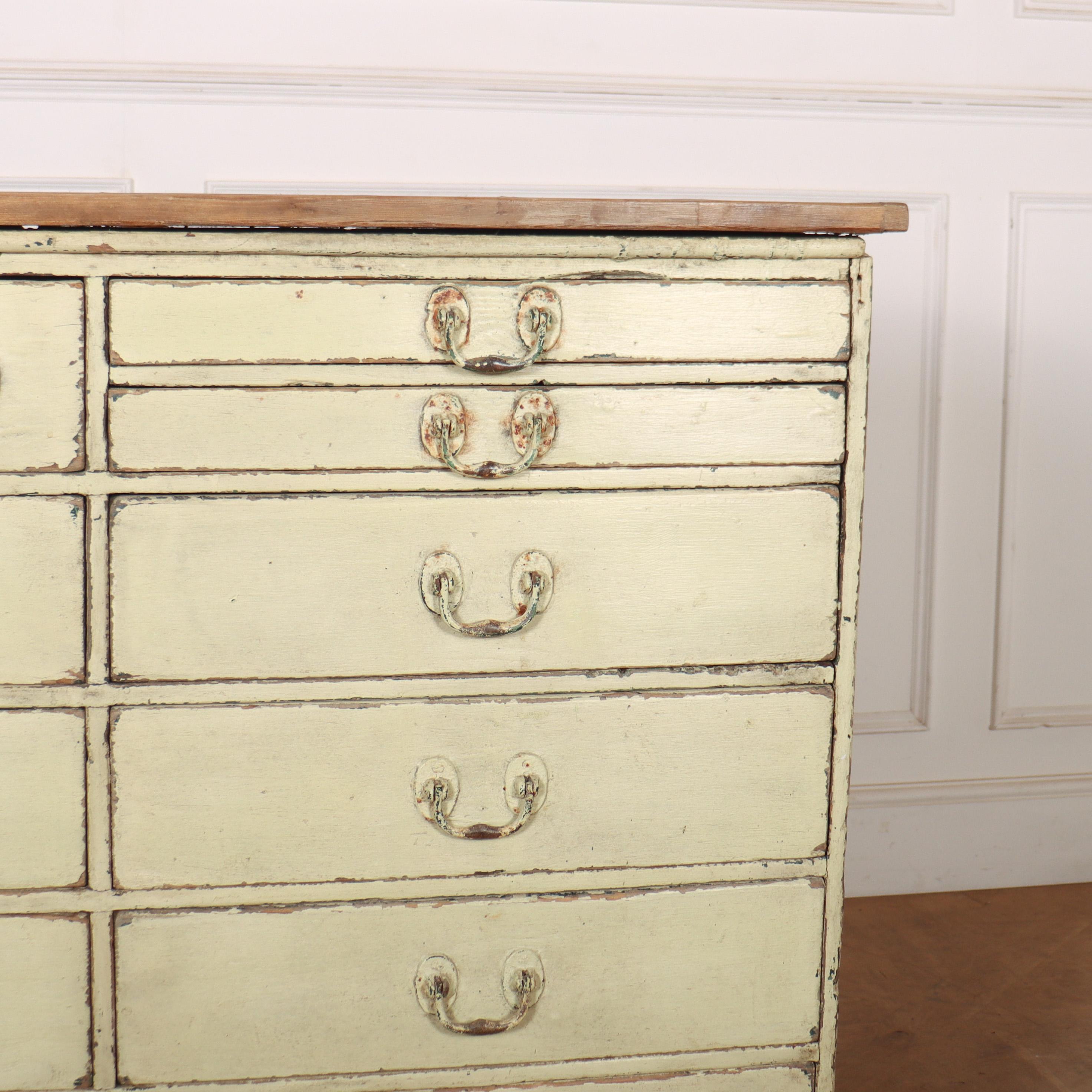19th Century English Painted Chest of Drawers For Sale