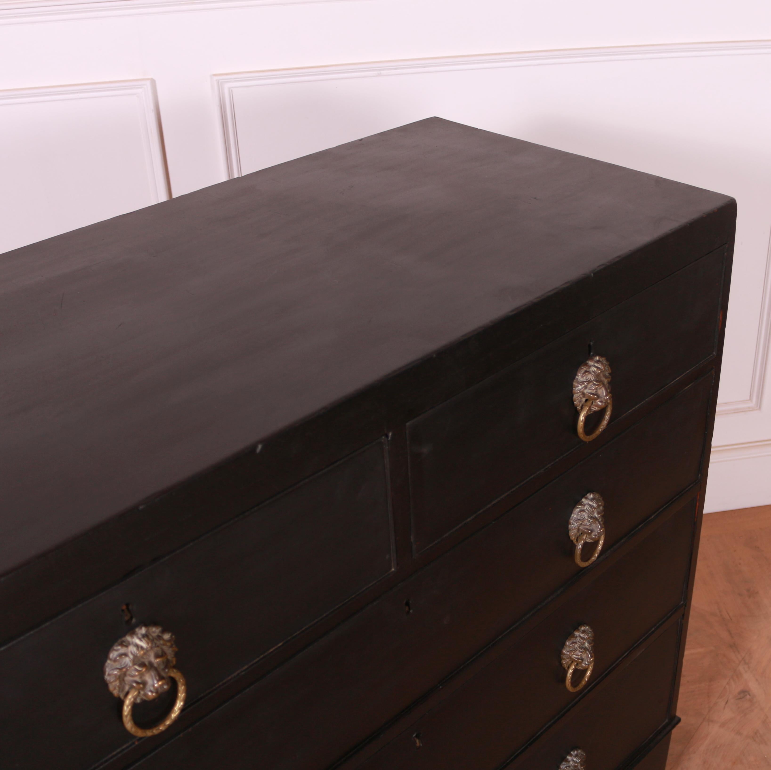 Oak English Painted Chest of Drawers