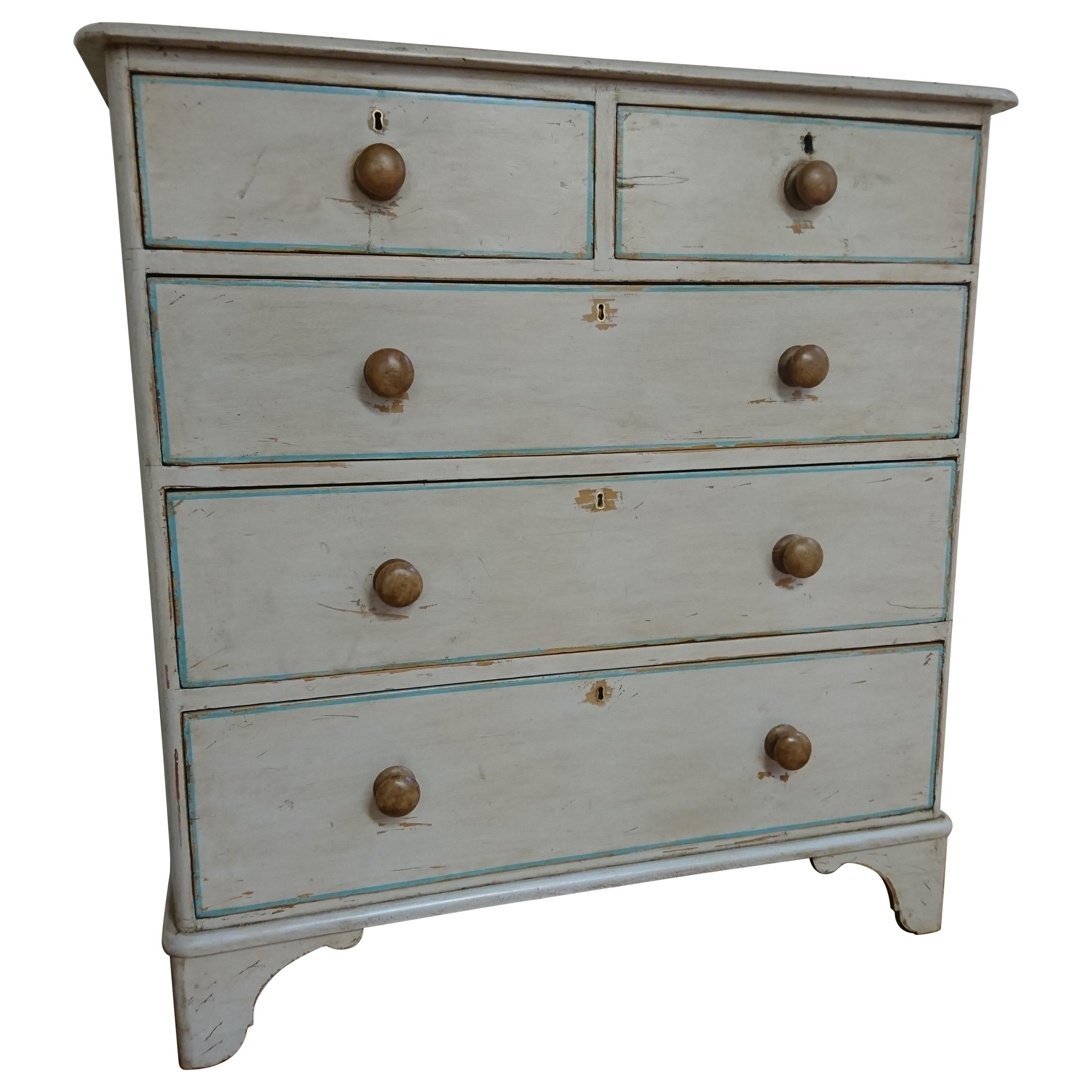 English Painted Chest of Drawers