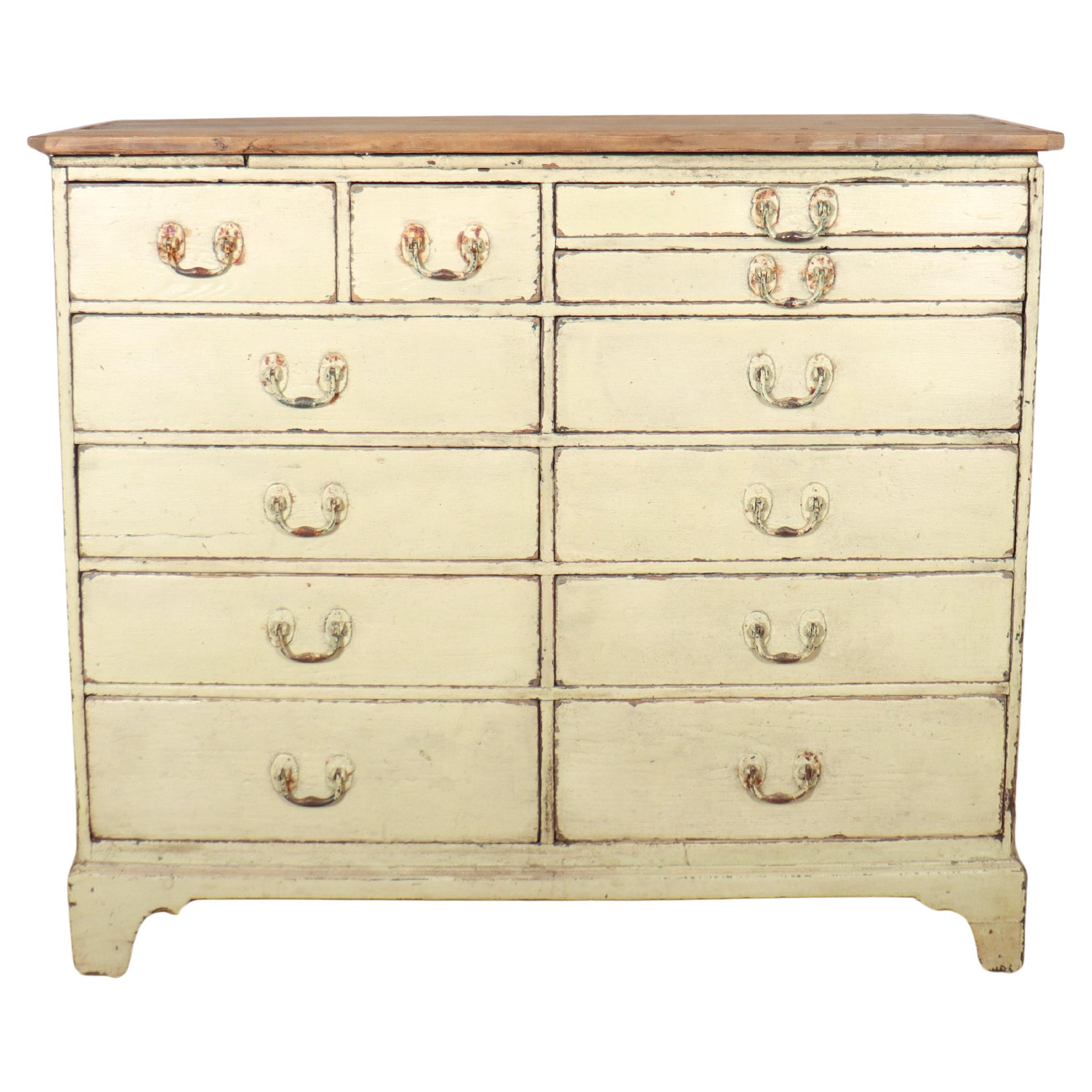 English Painted Chest of Drawers For Sale