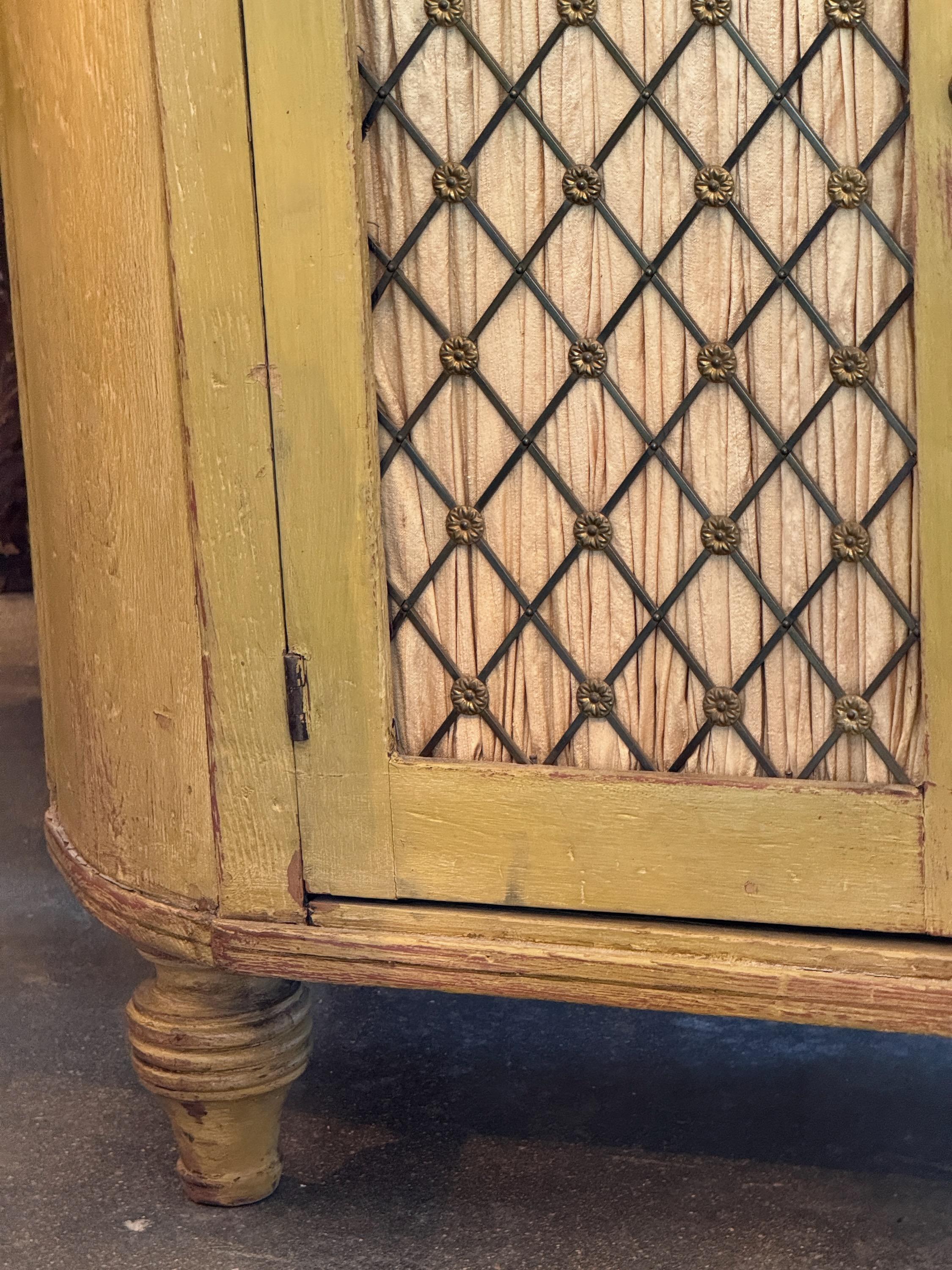 19th Century English Painted Chiffonier With Pierced Gallery For Sale