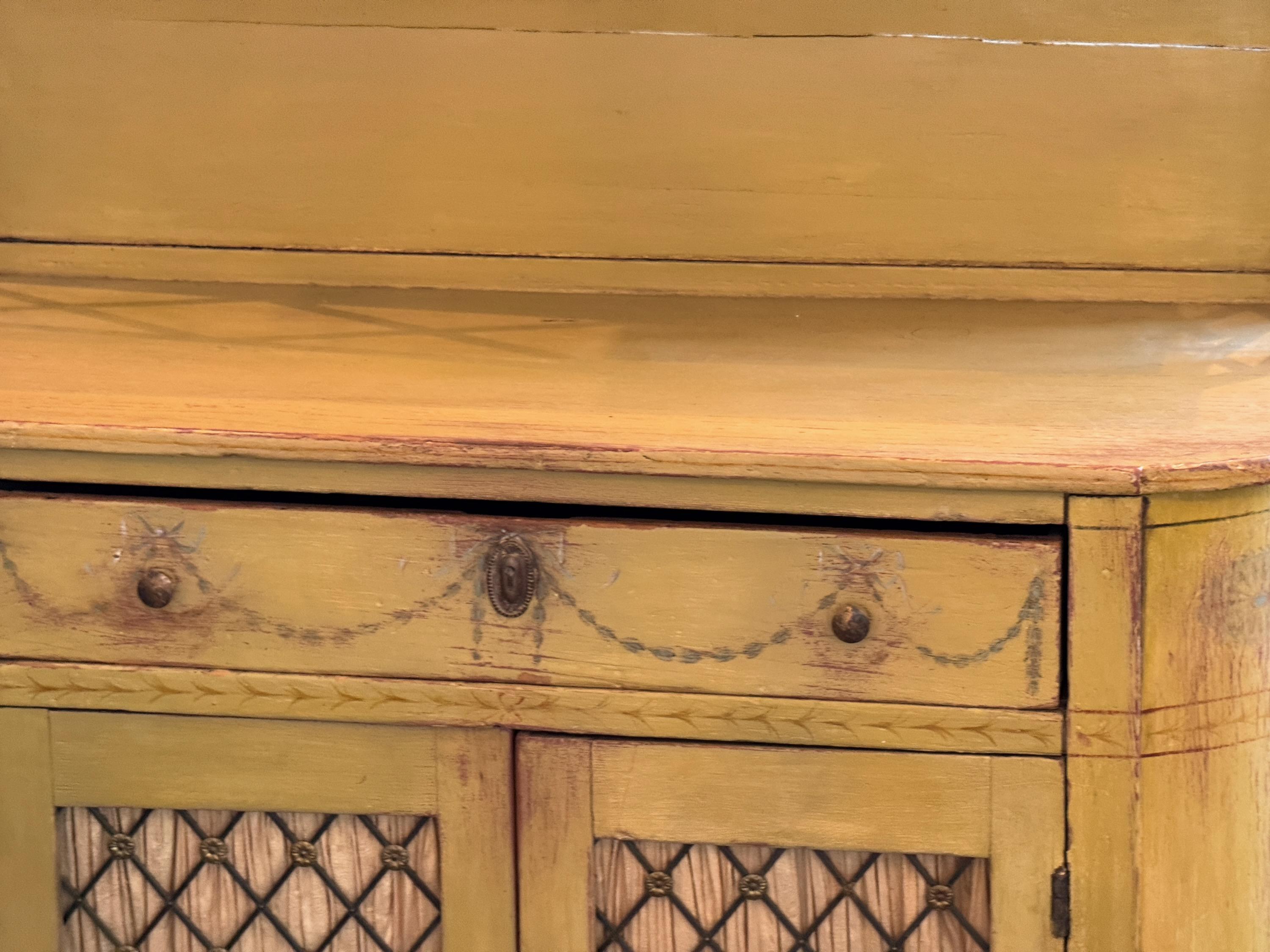 English Painted Chiffonier With Pierced Gallery For Sale 1