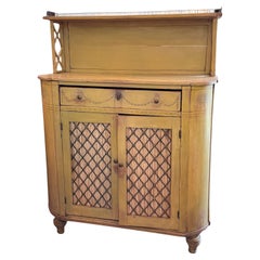 English Painted Chiffonier With Pierced Gallery