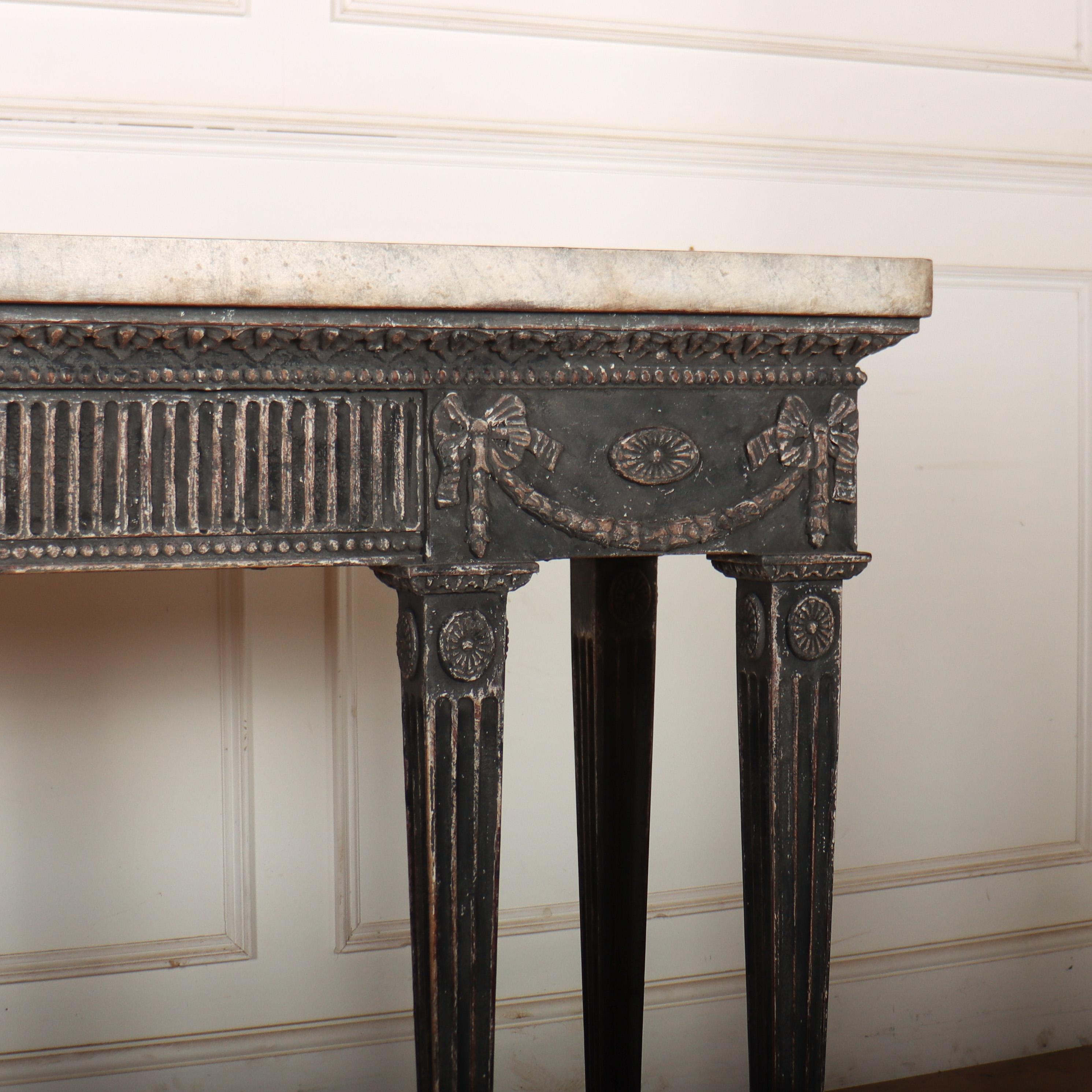 Beech English Painted Console Table For Sale