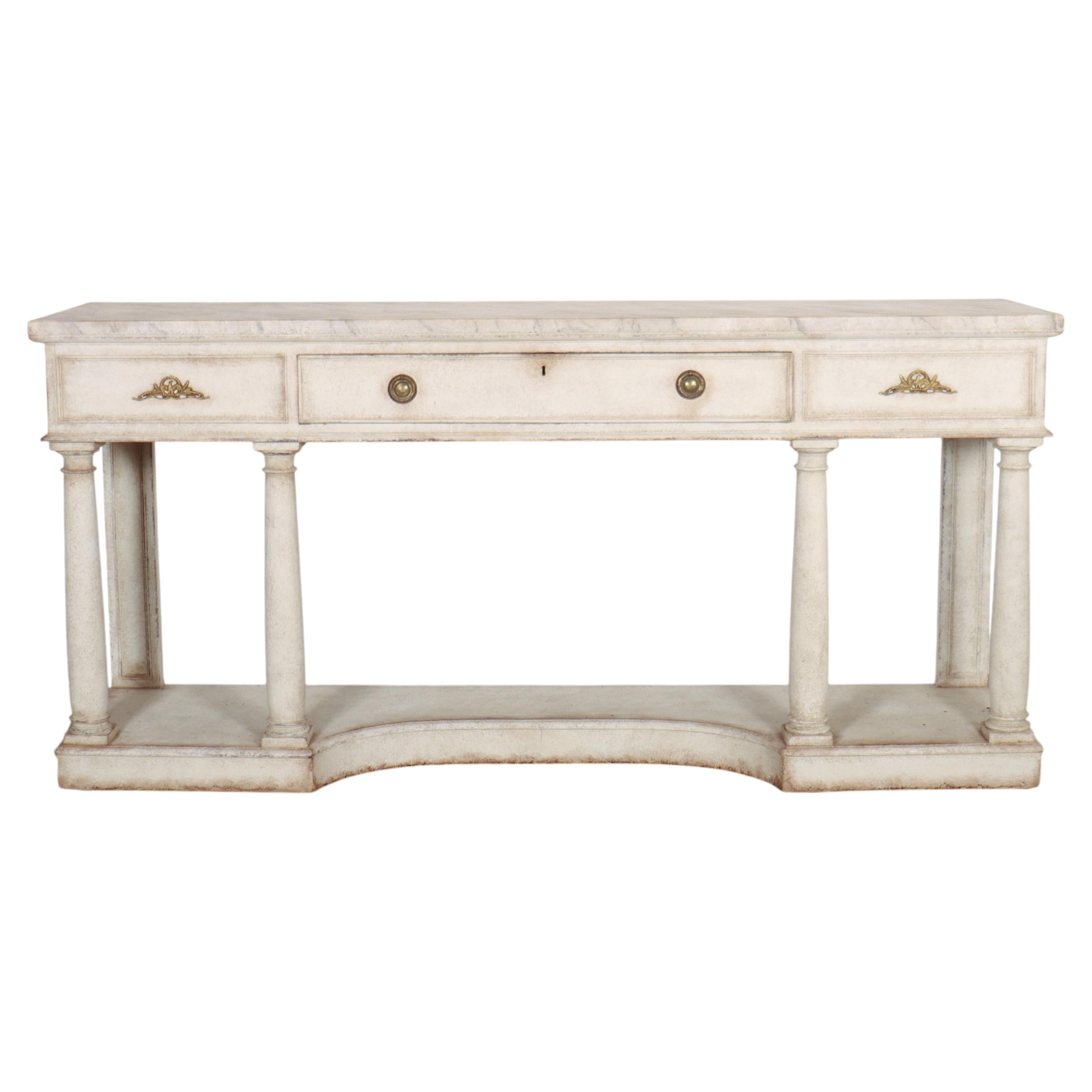 English Painted Console Table