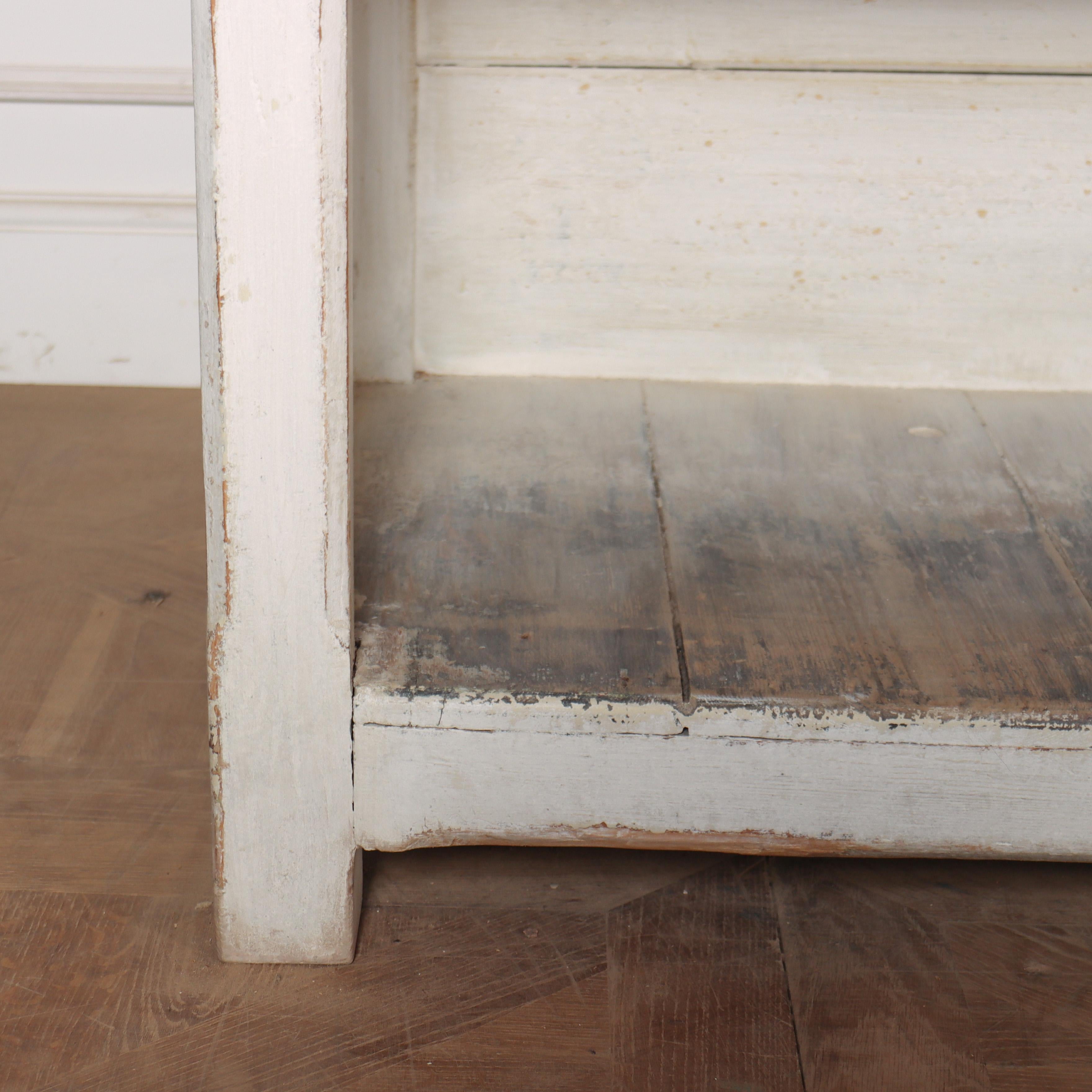 19th Century English Painted Country House Dresser For Sale
