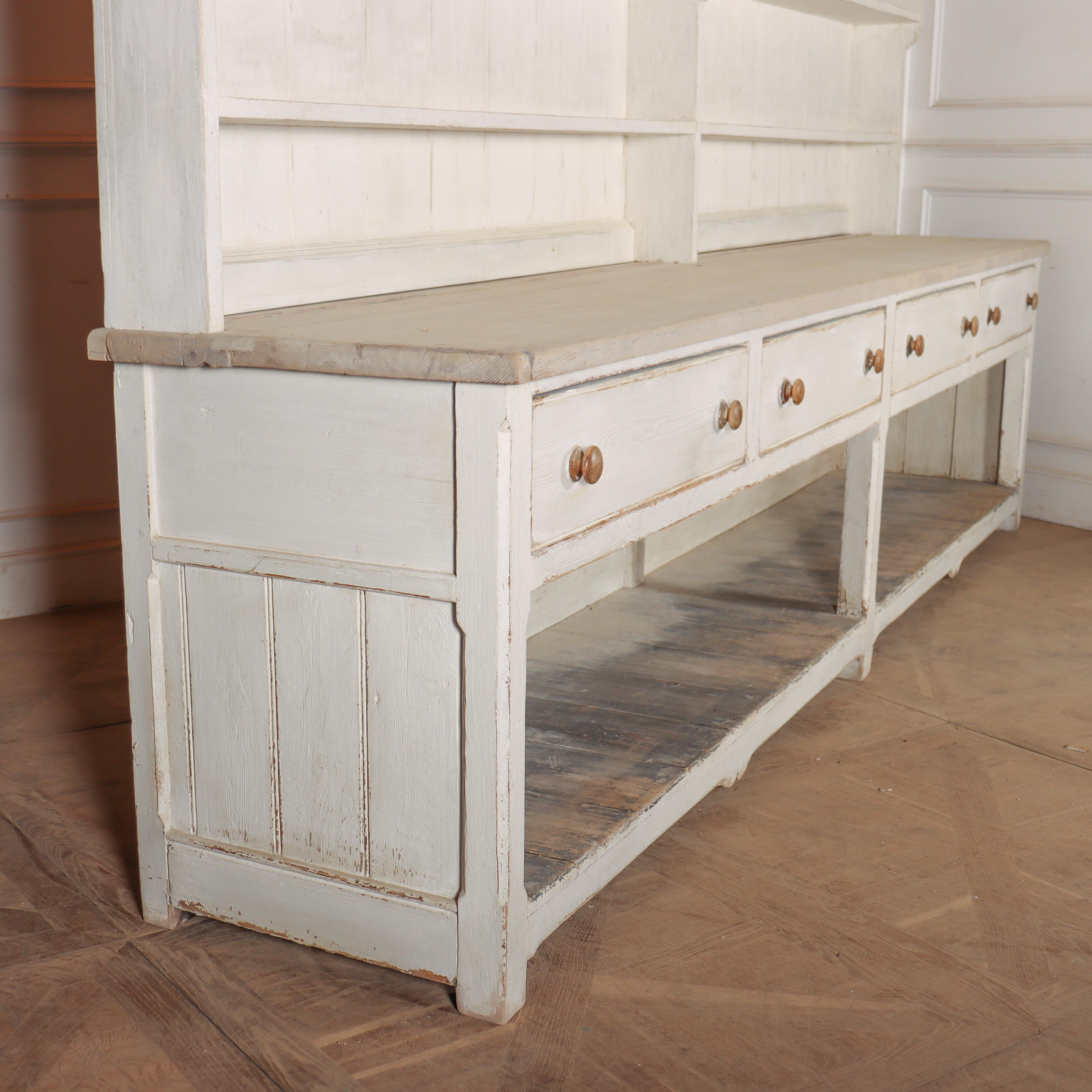 English Painted Country House Dresser For Sale 1