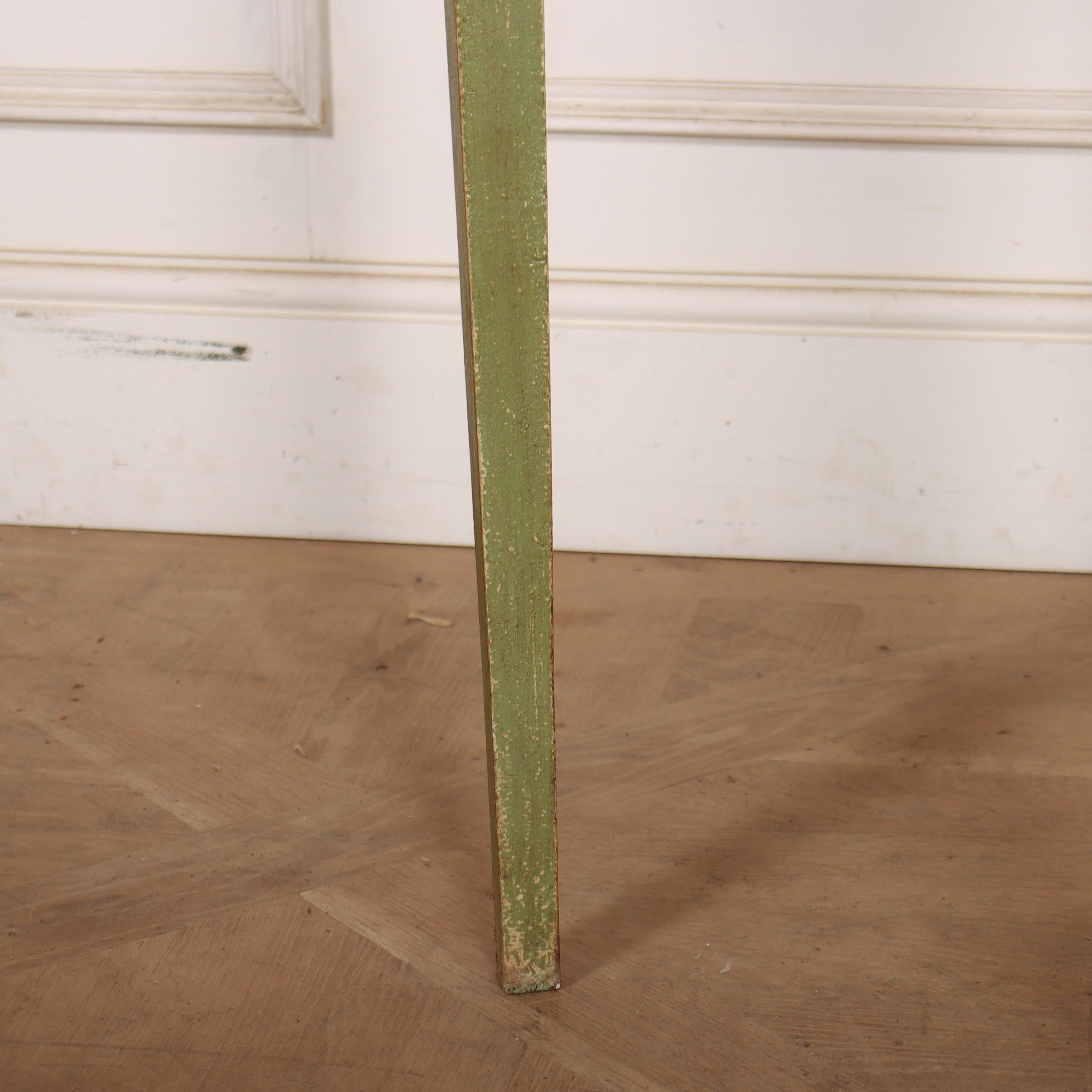 Victorian English Painted Demi-lune Console Table For Sale