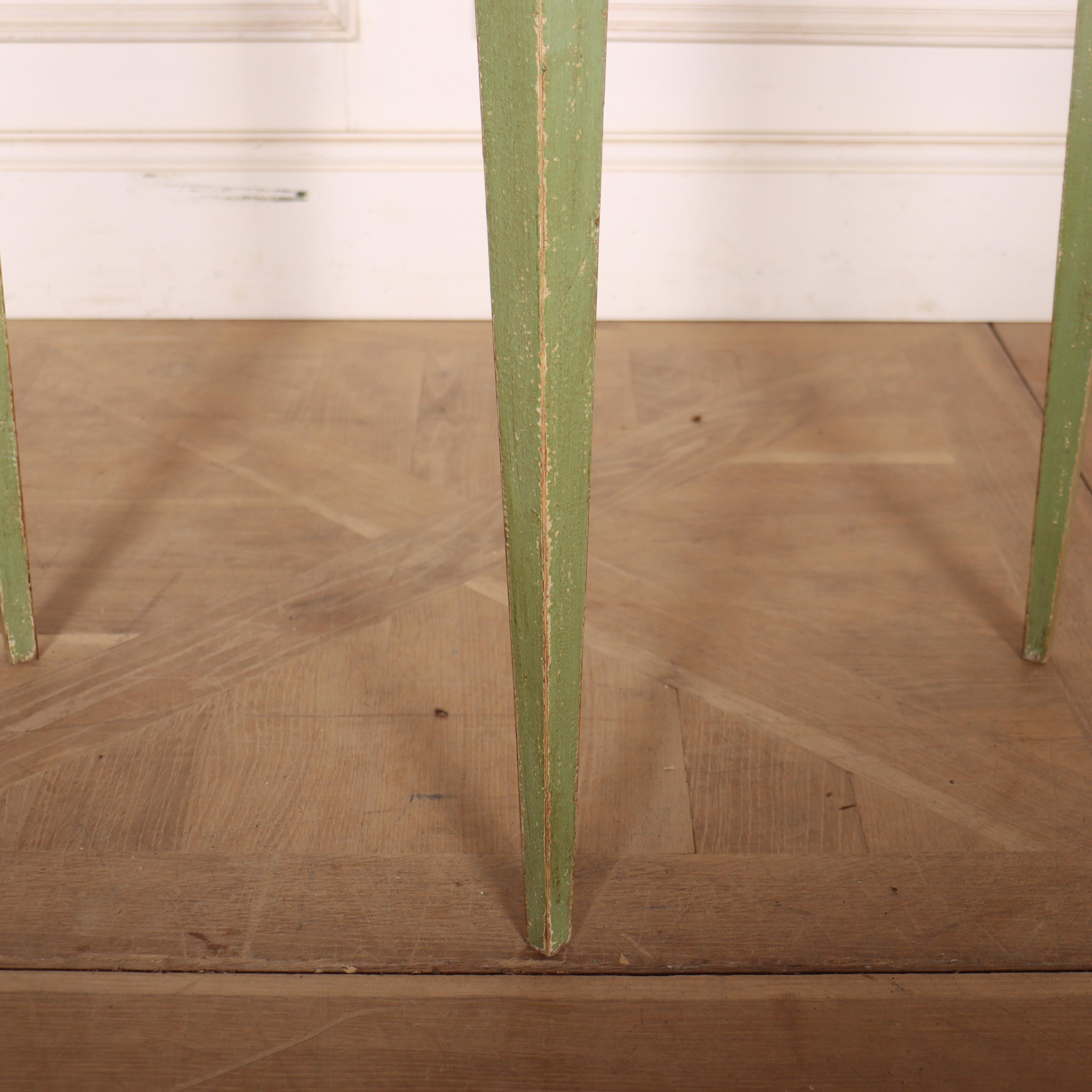 English Painted Demi-lune Console Table In Good Condition For Sale In Leamington Spa, Warwickshire