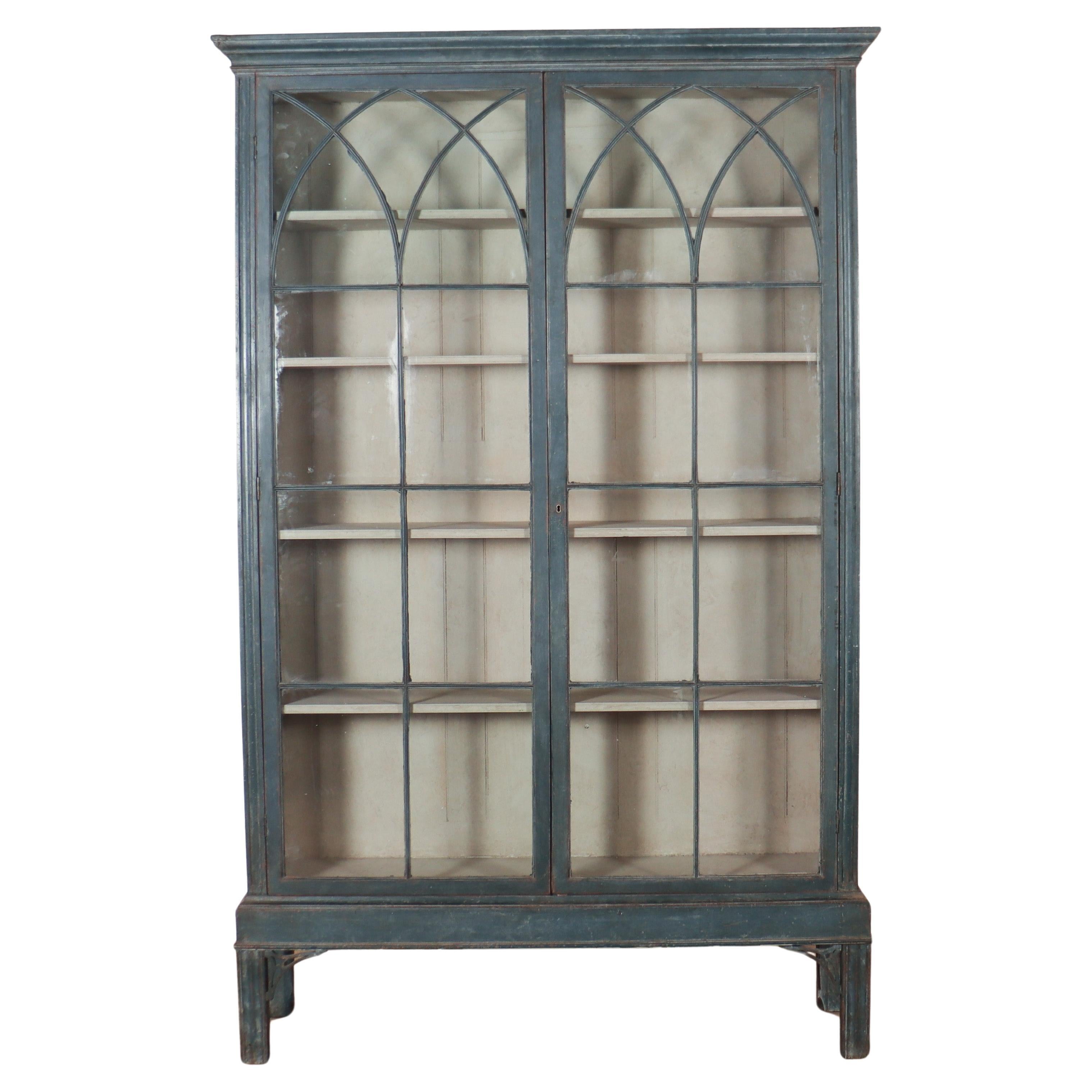 English Painted Display Cabinet