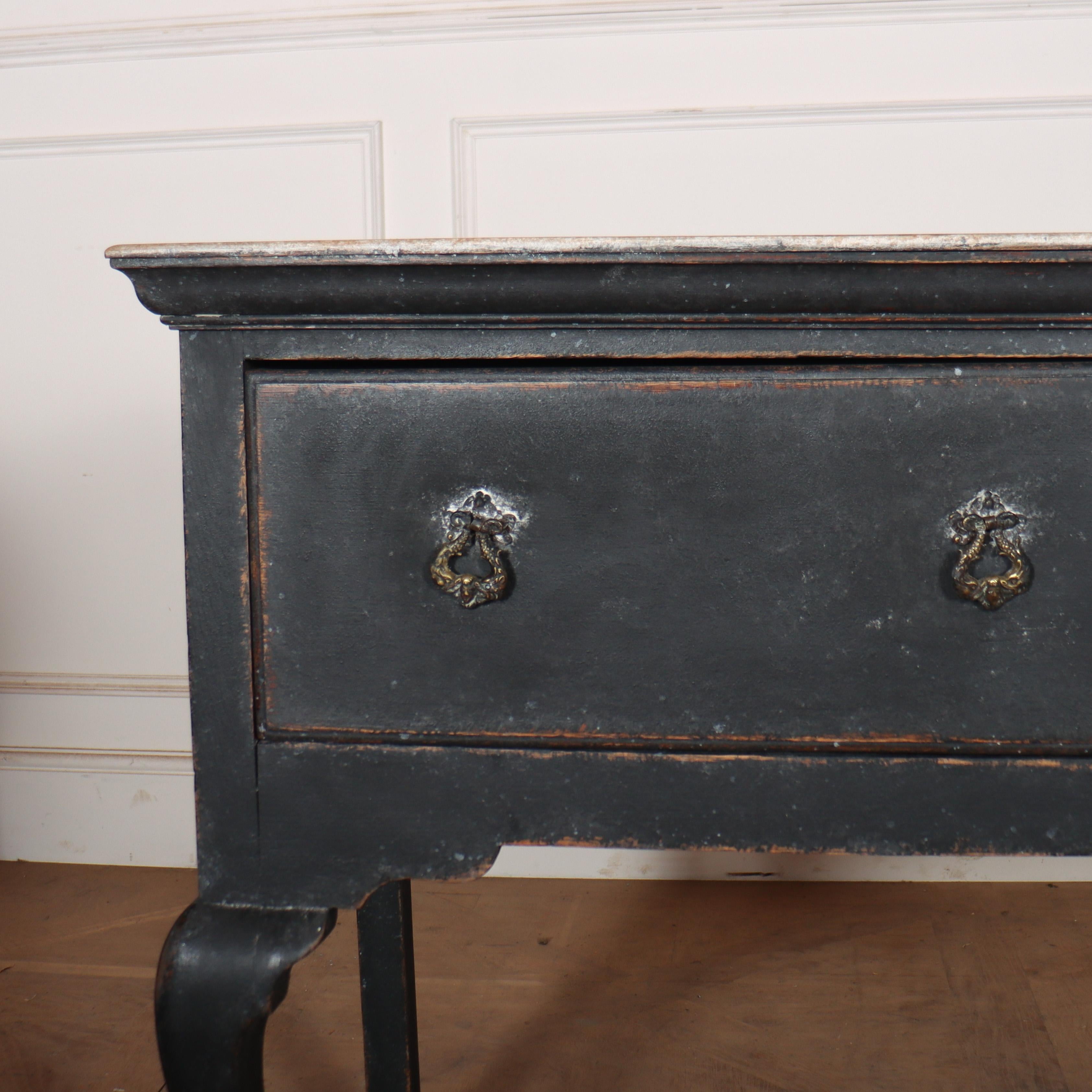 19th C English painted cabriole leg dresser base with a faux marble top. 1860.

Reference: 8285

Dimensions
69.5 inches (177 cms) Wide
19 inches (48 cms) Deep
33 inches (84 cms) High