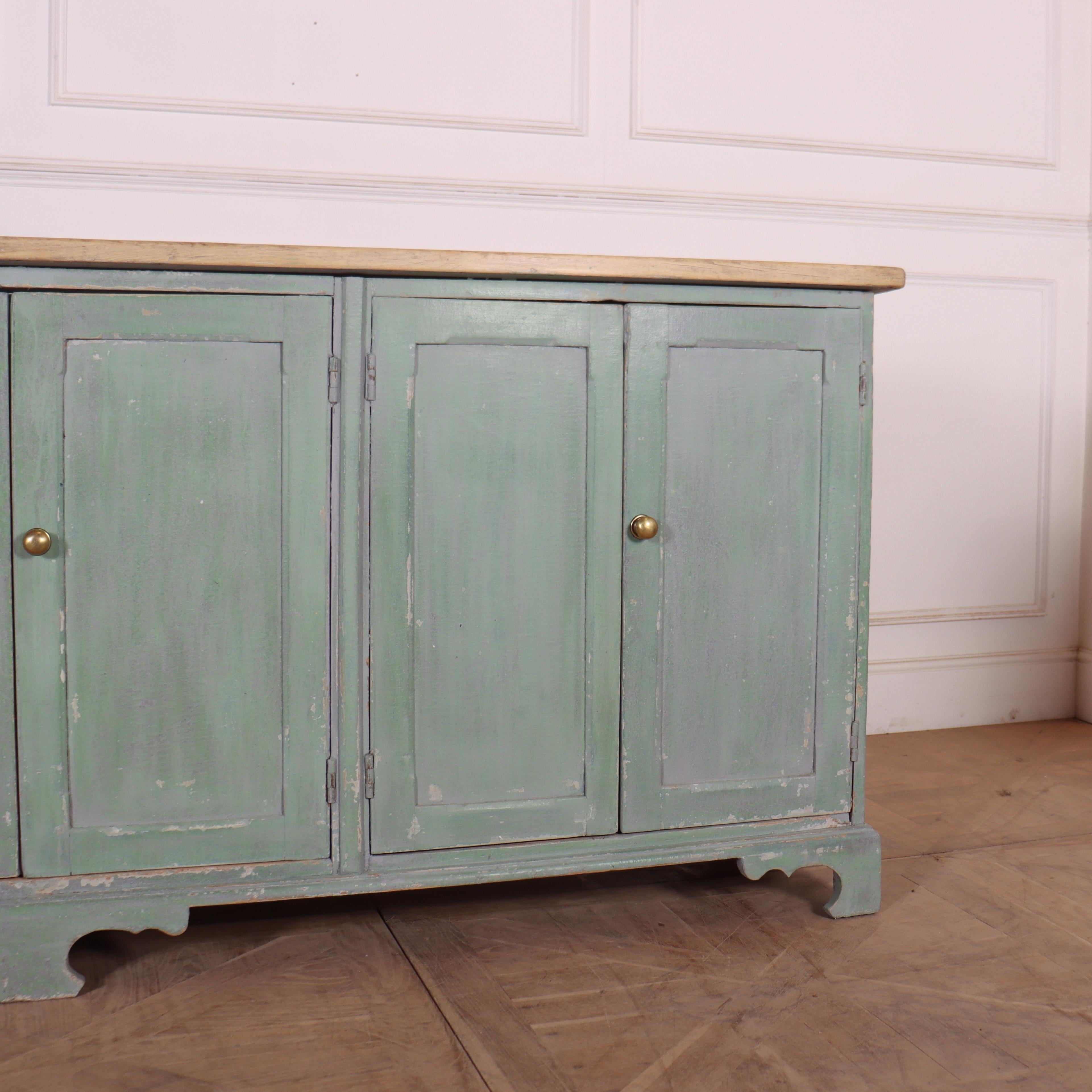 Pine English Painted Dresser Base For Sale