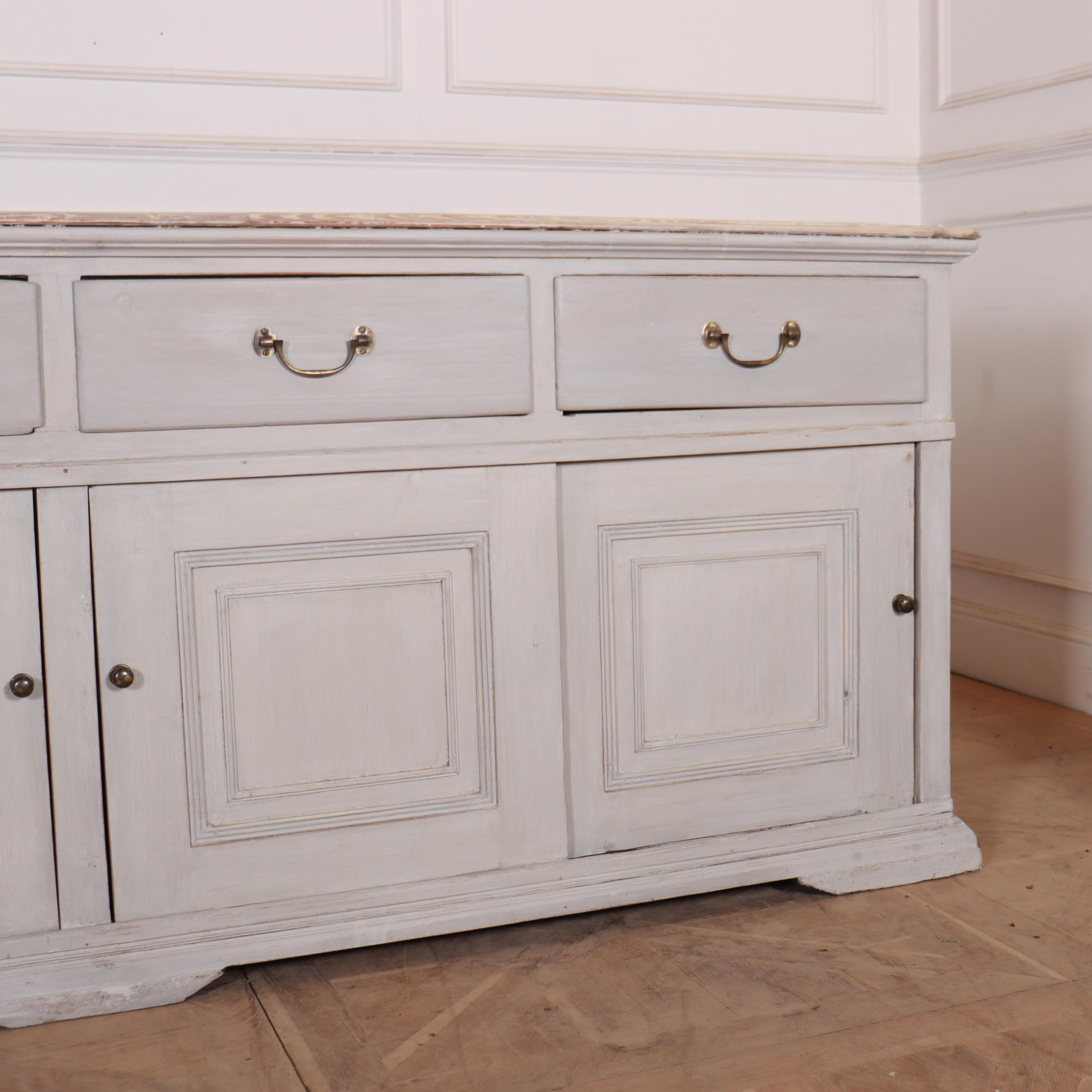 Pine English Painted Dresser Base For Sale
