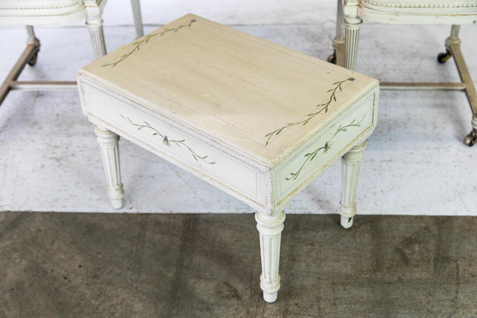 English Painted Dressing Table and Stool 1