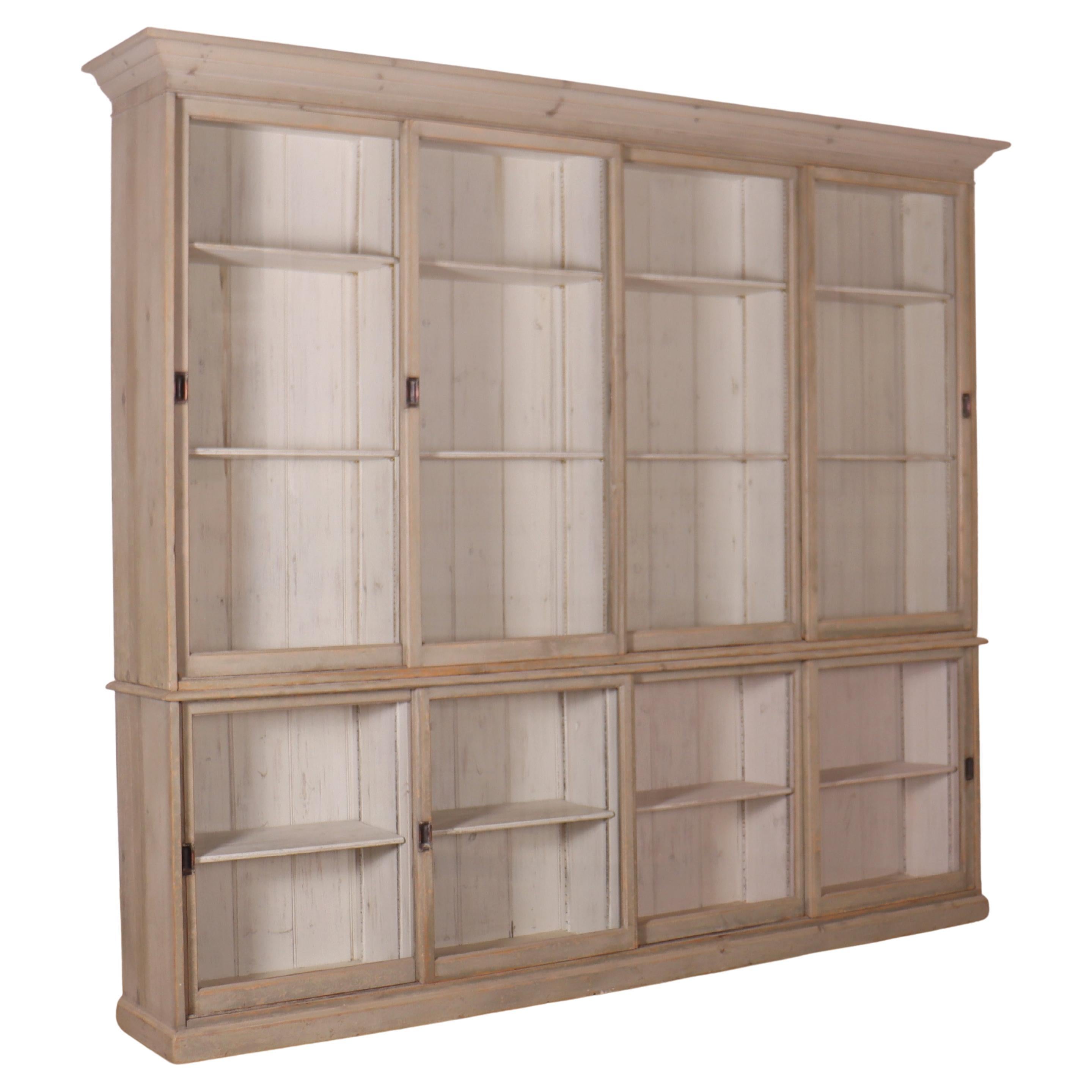 Architectural English Painted Bookcase For Sale at 1stDibs painted