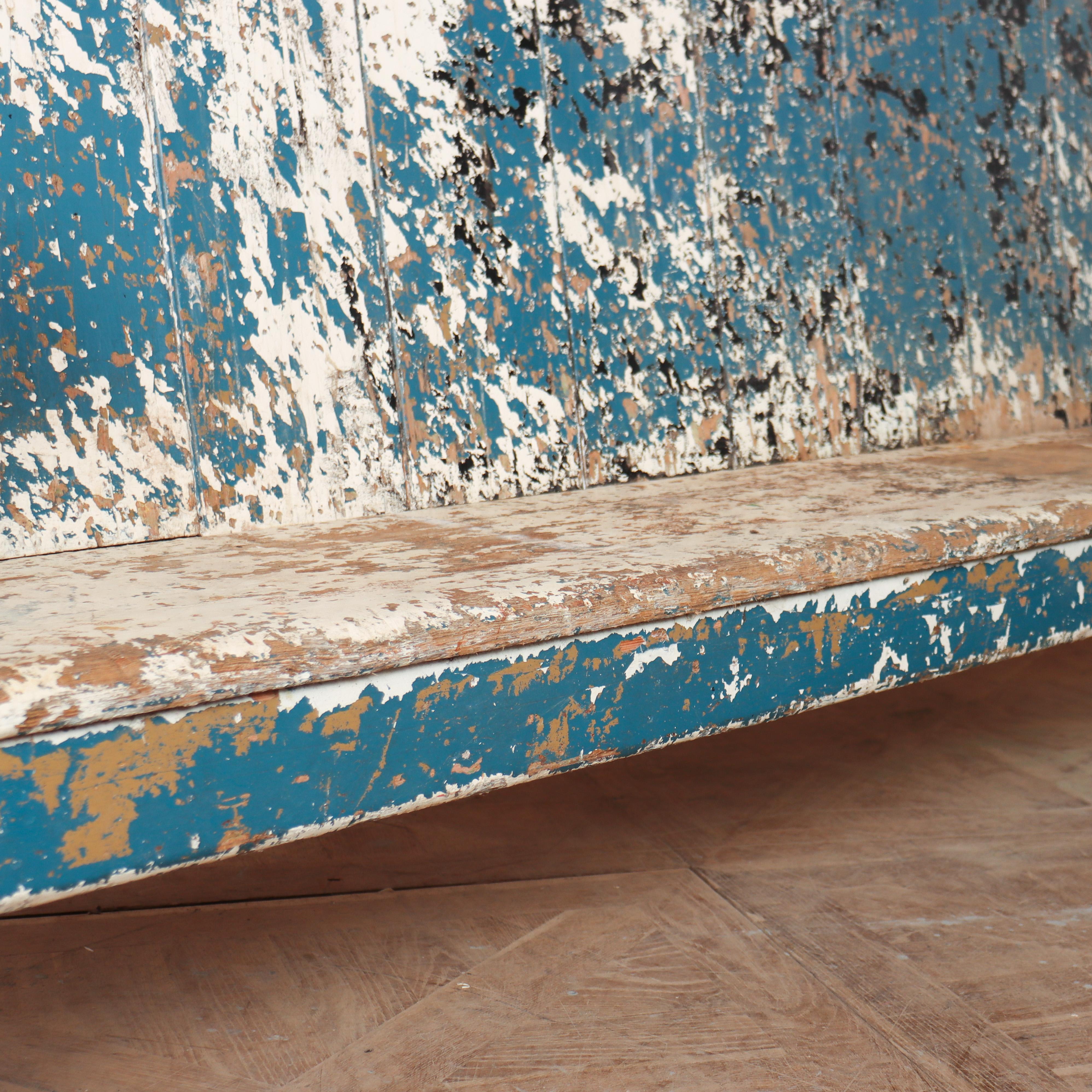 English Painted High Back Settle For Sale 3