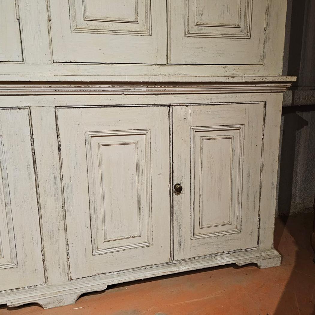 English Painted Housekeepers Cupboard For Sale 1
