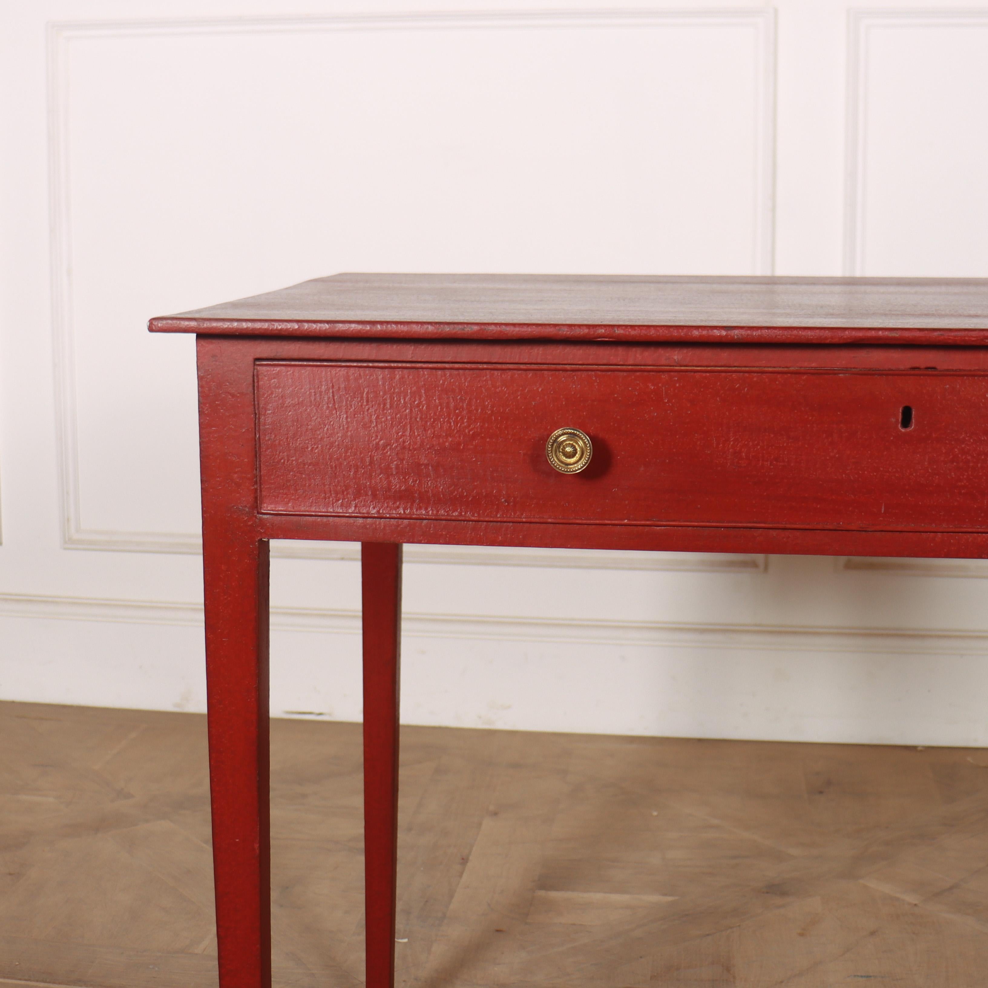 Late 19th C painted pine one drawer lamp table. 1890.

Reference: 8240

Dimensions
36 inches (91 cms) Wide
21 inches (53 cms) Deep
28.5 inches (72 cms) High