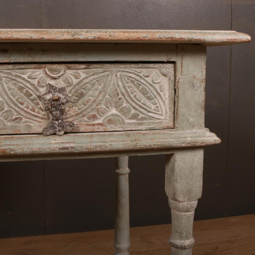 Hand-Painted English Painted Lamp Table