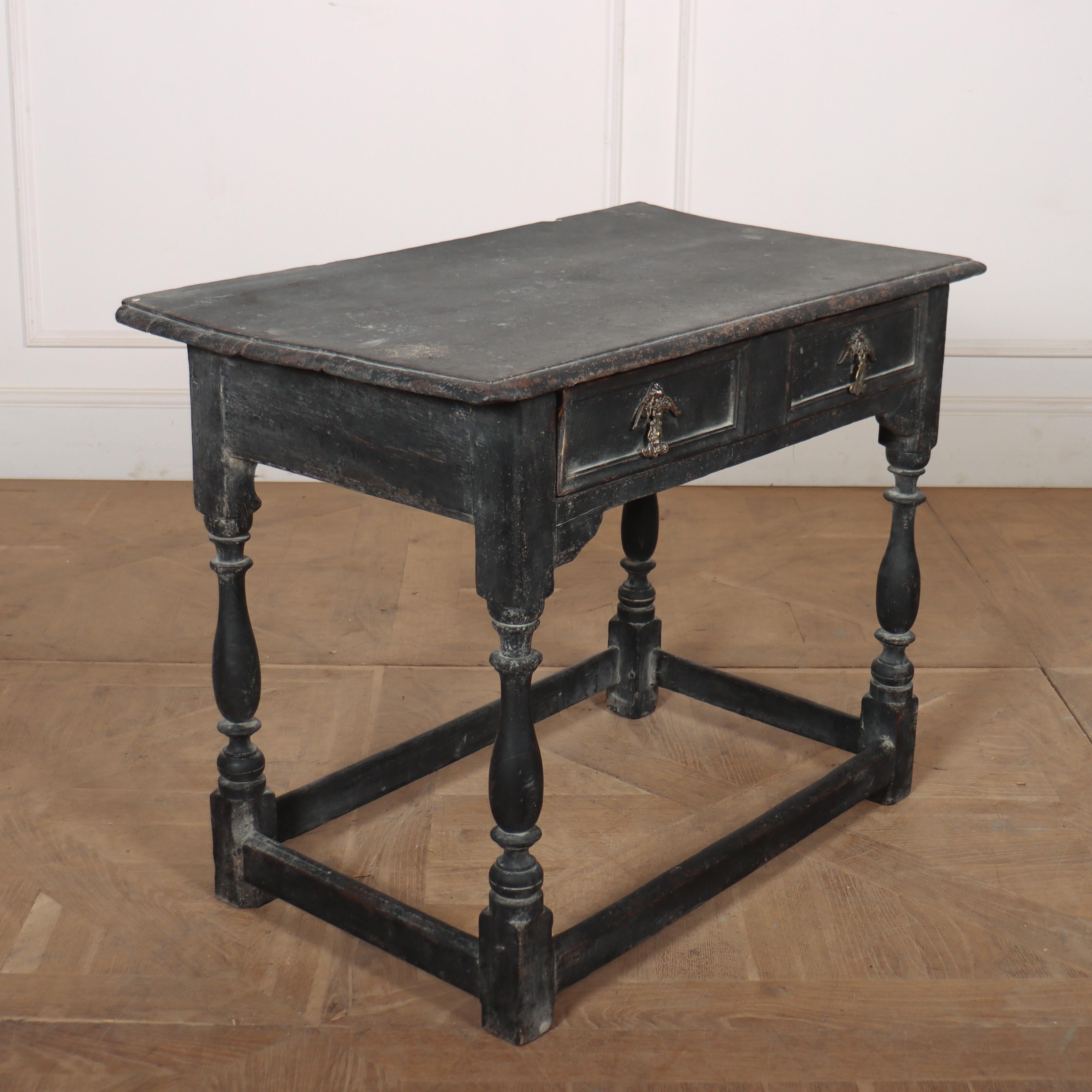 18th Century and Earlier English Painted Lamp Table For Sale