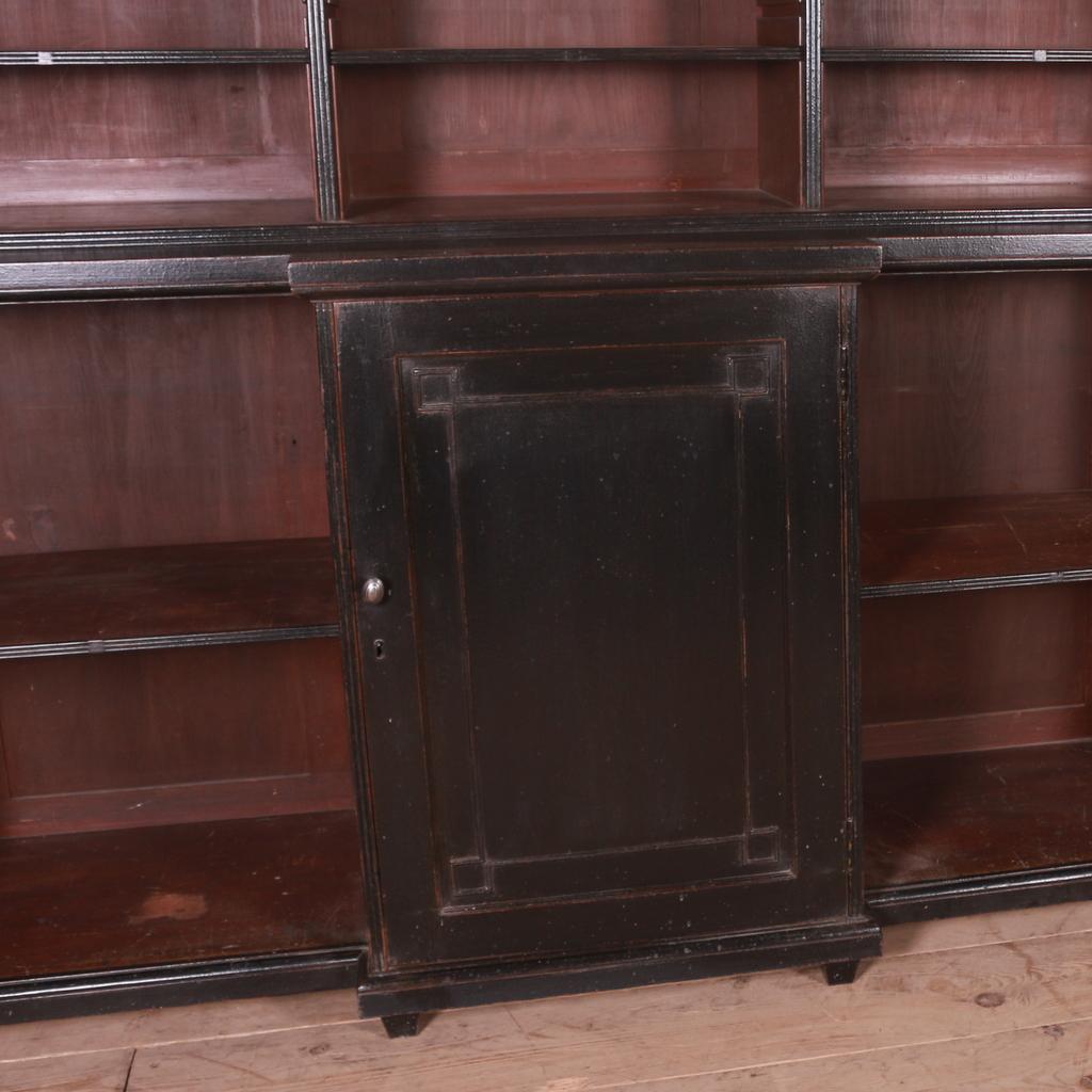English Painted Library Bookcase In Good Condition In Leamington Spa, Warwickshire