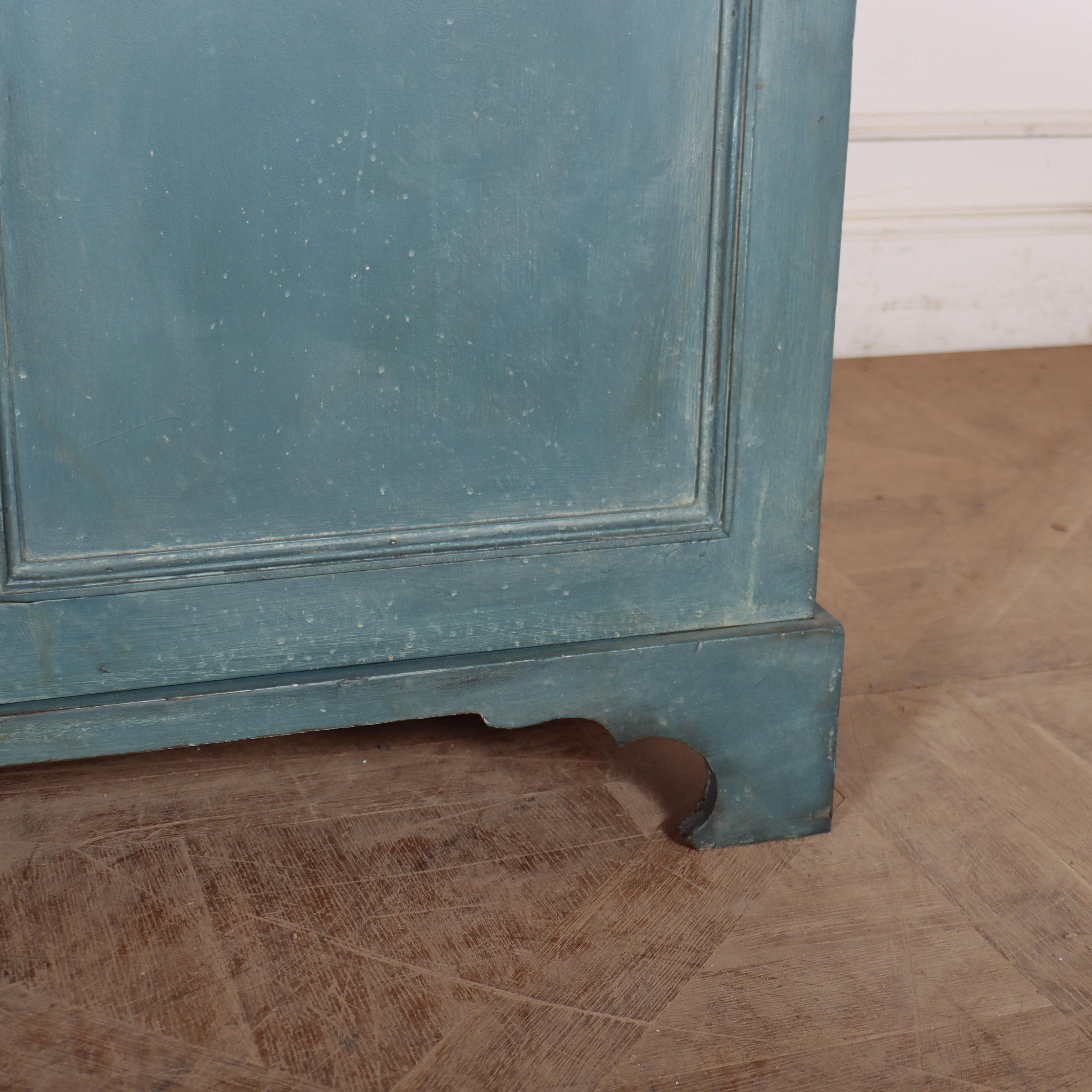 Mahogany English Painted Low Cupboard For Sale
