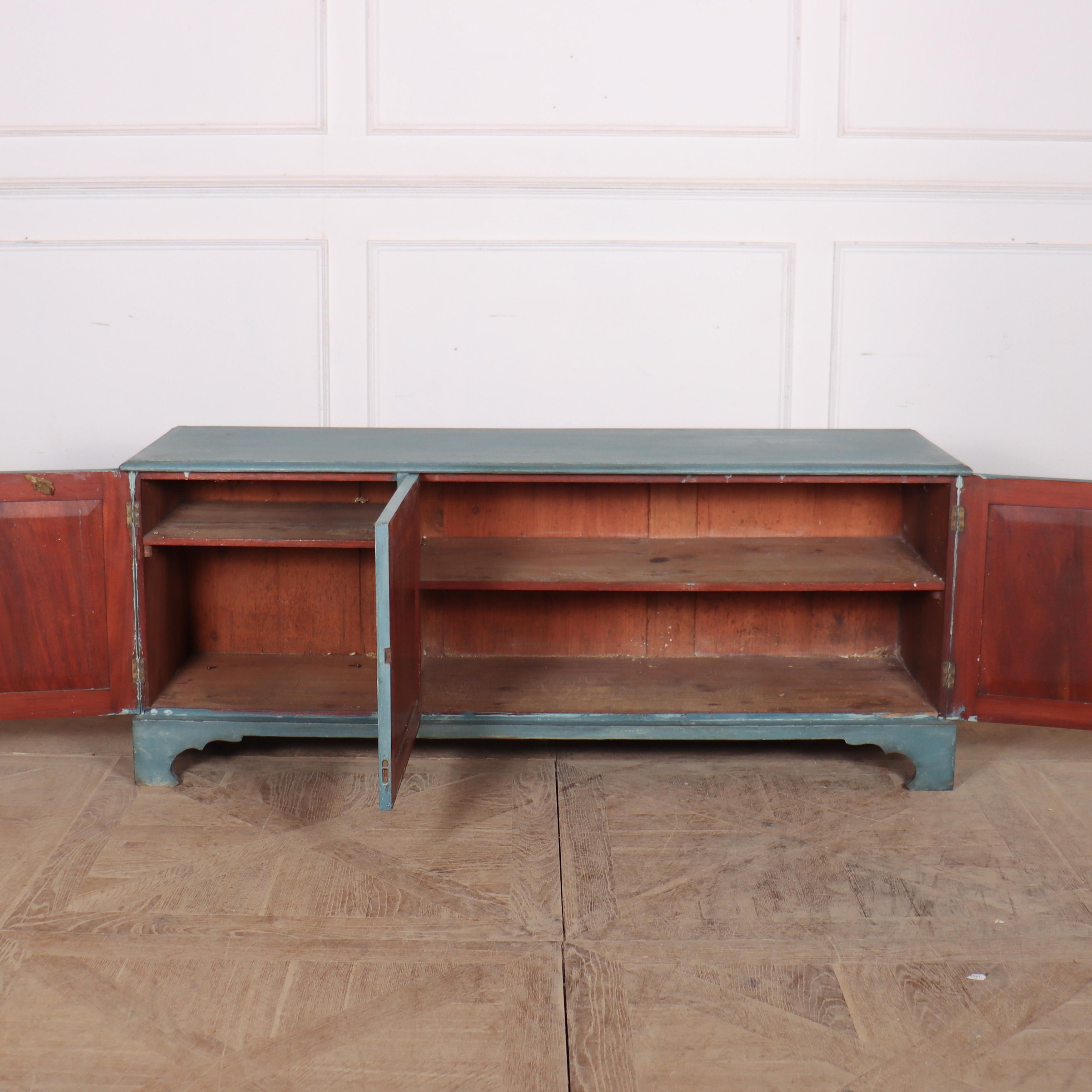 English Painted Low Cupboard For Sale 2