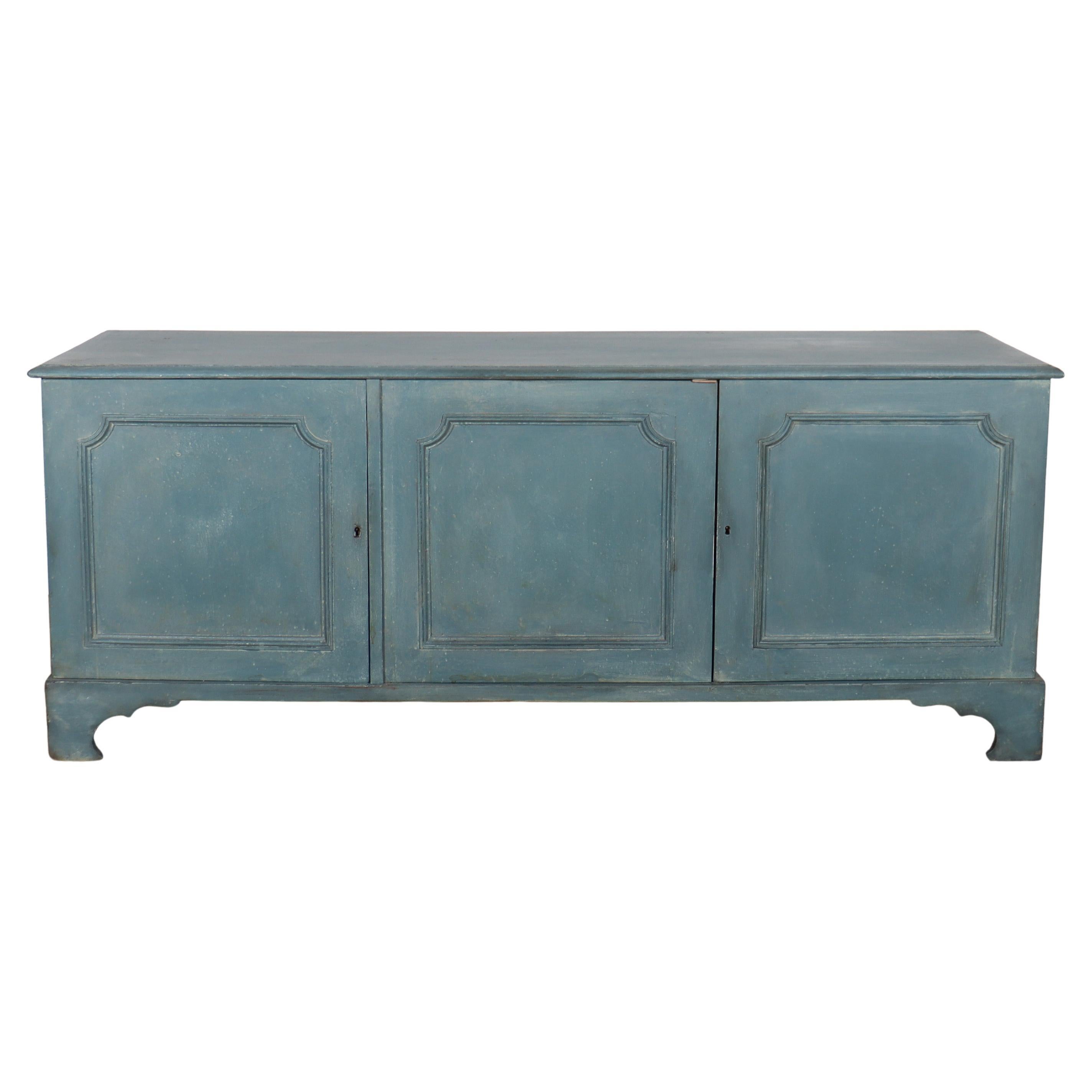 English Painted Low Cupboard For Sale