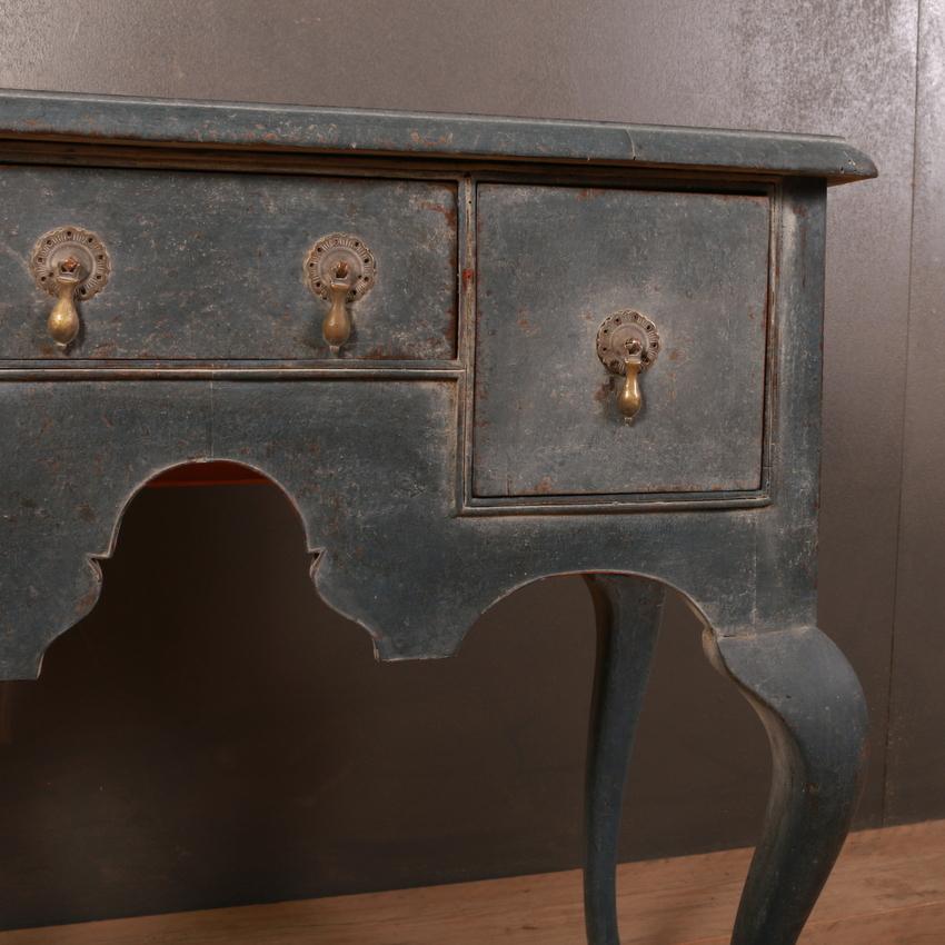 18th Century and Earlier English Painted Lowboy / Lamp Table