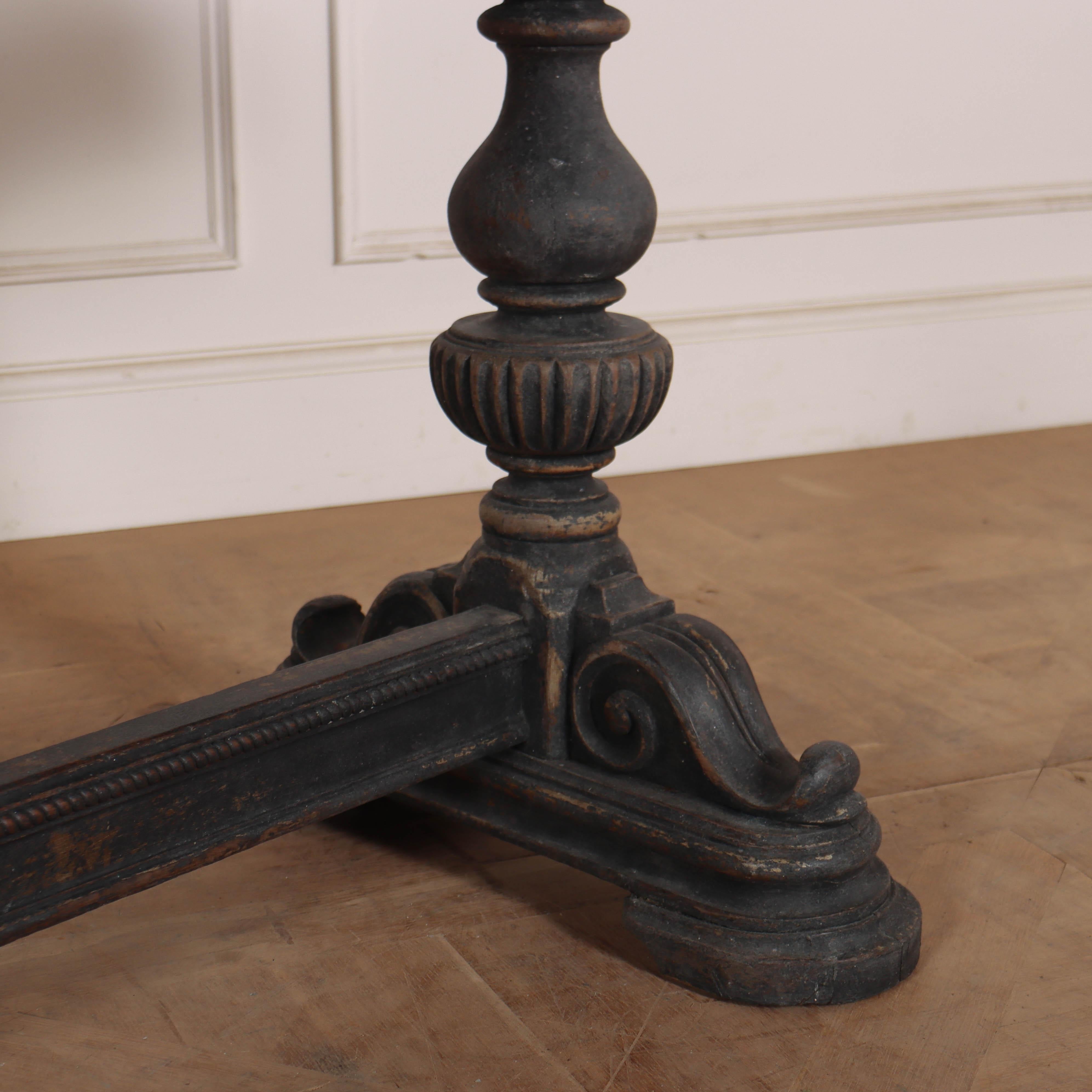 19th Century English Painted Oak Console For Sale