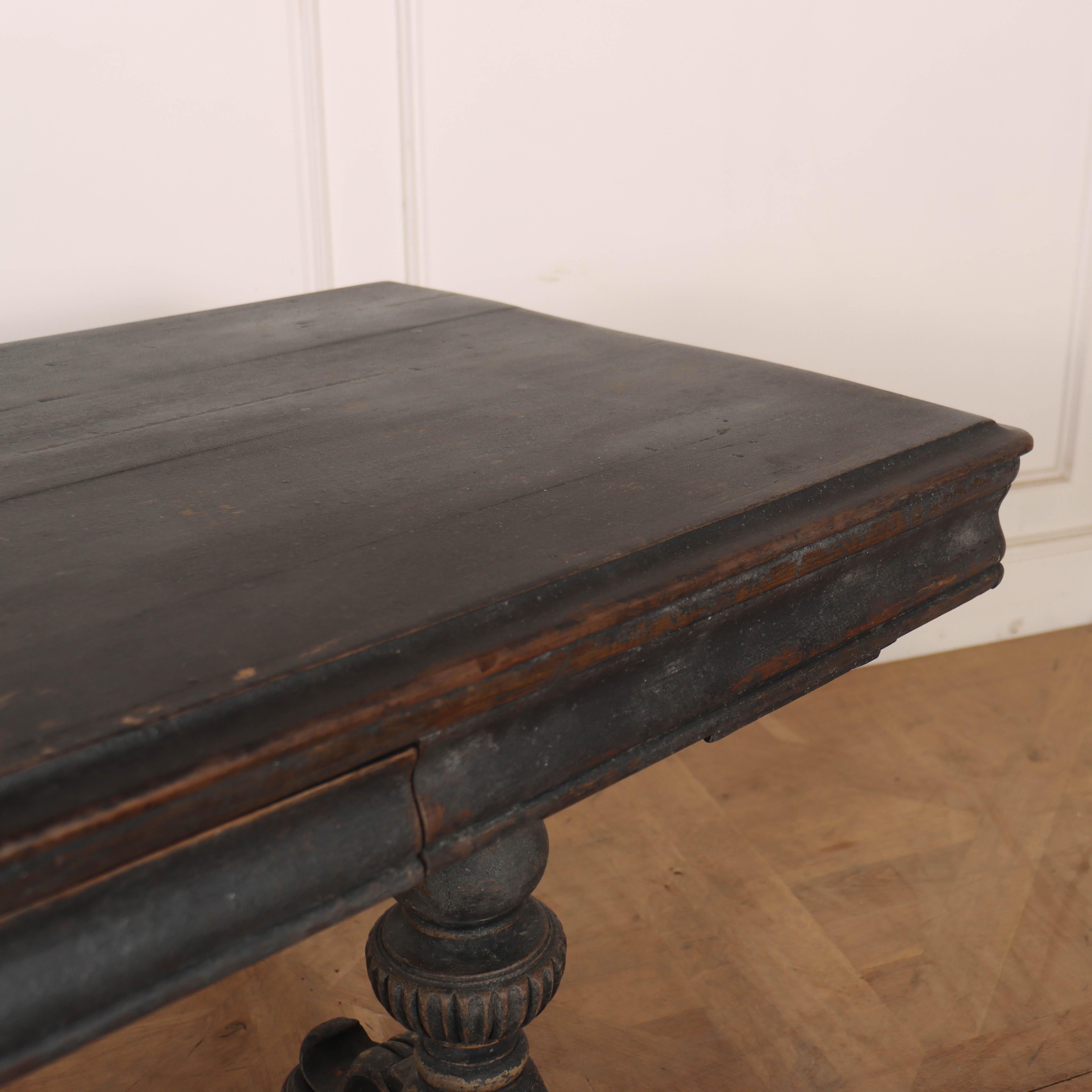 English Painted Oak Console For Sale 4