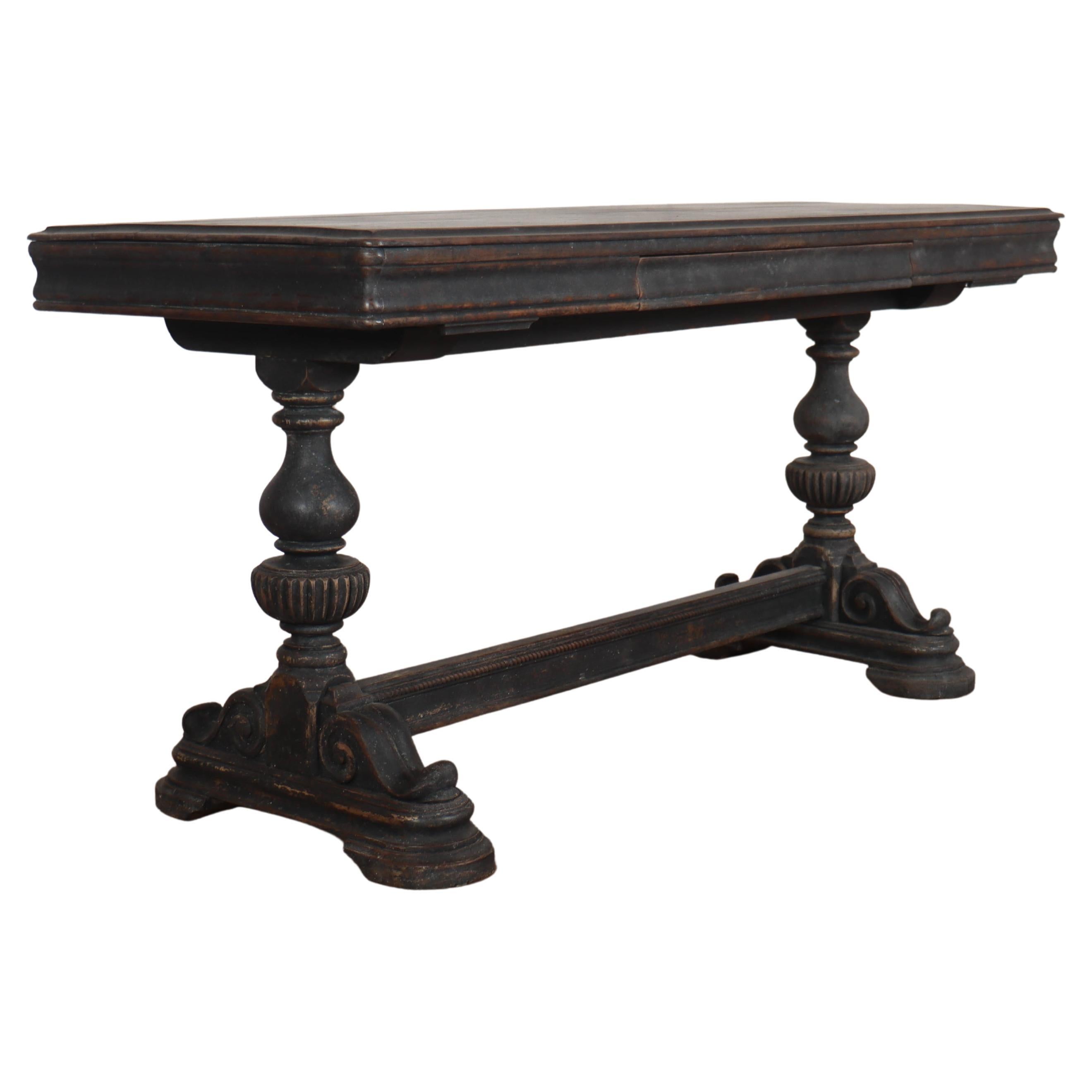 English Painted Oak Console For Sale